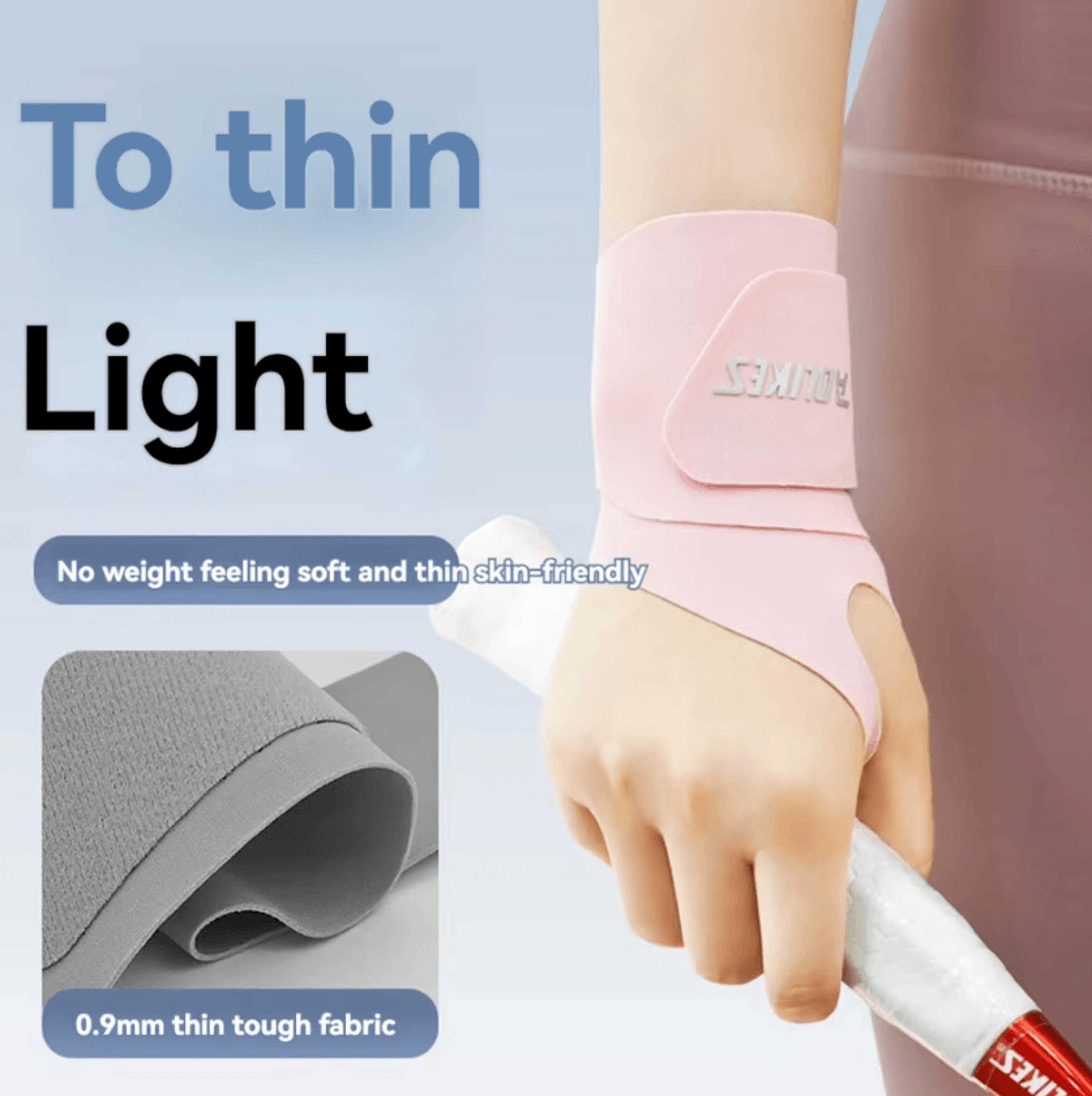 AOLIKES Ultra Thin Adjustable Wrist Brace For Basketball Tennis Badminton And Daily Support 2