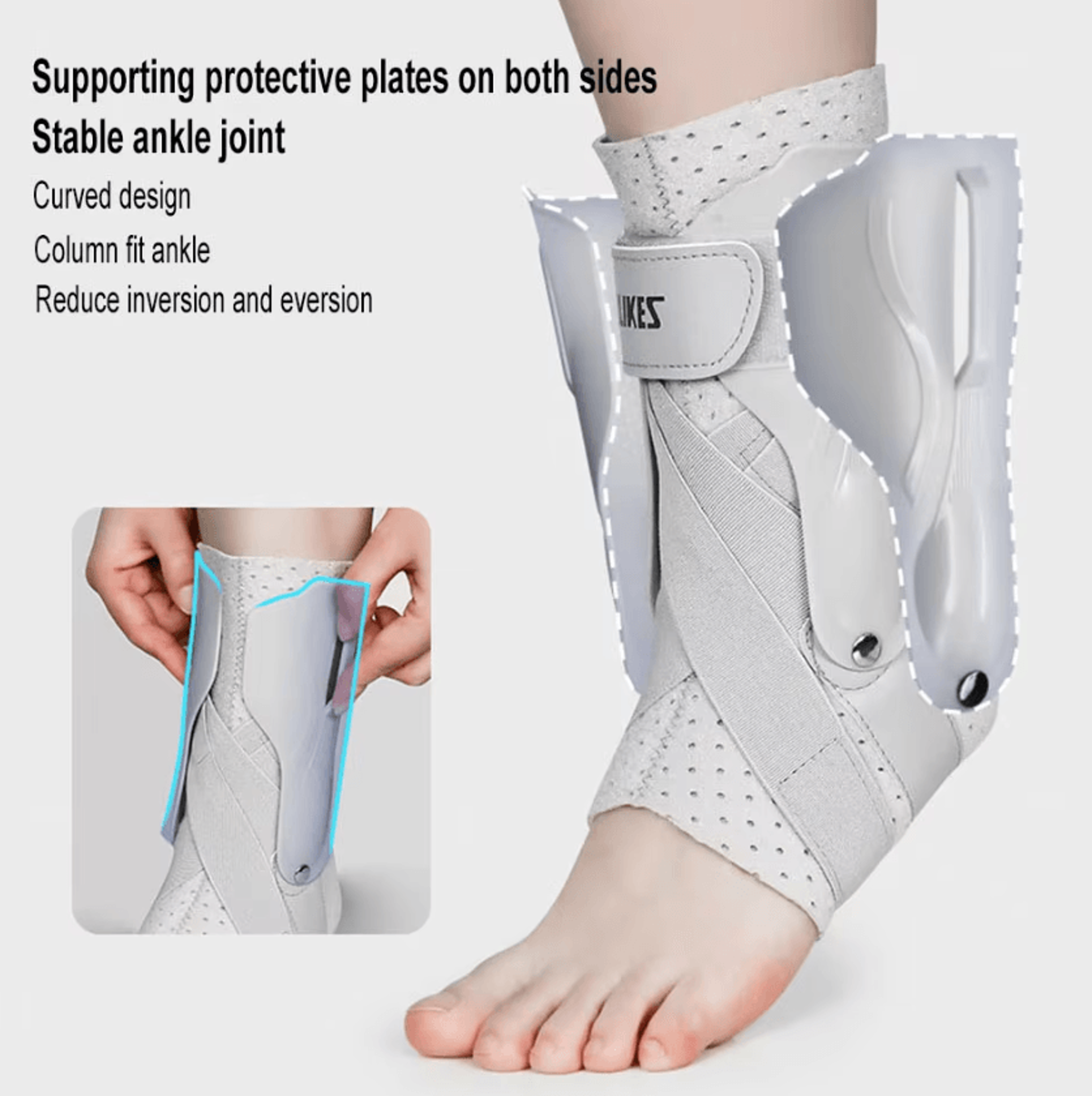 AOLIKES Ankle Brace With Side Stabilizers For Sports Training And Everyday Support 2