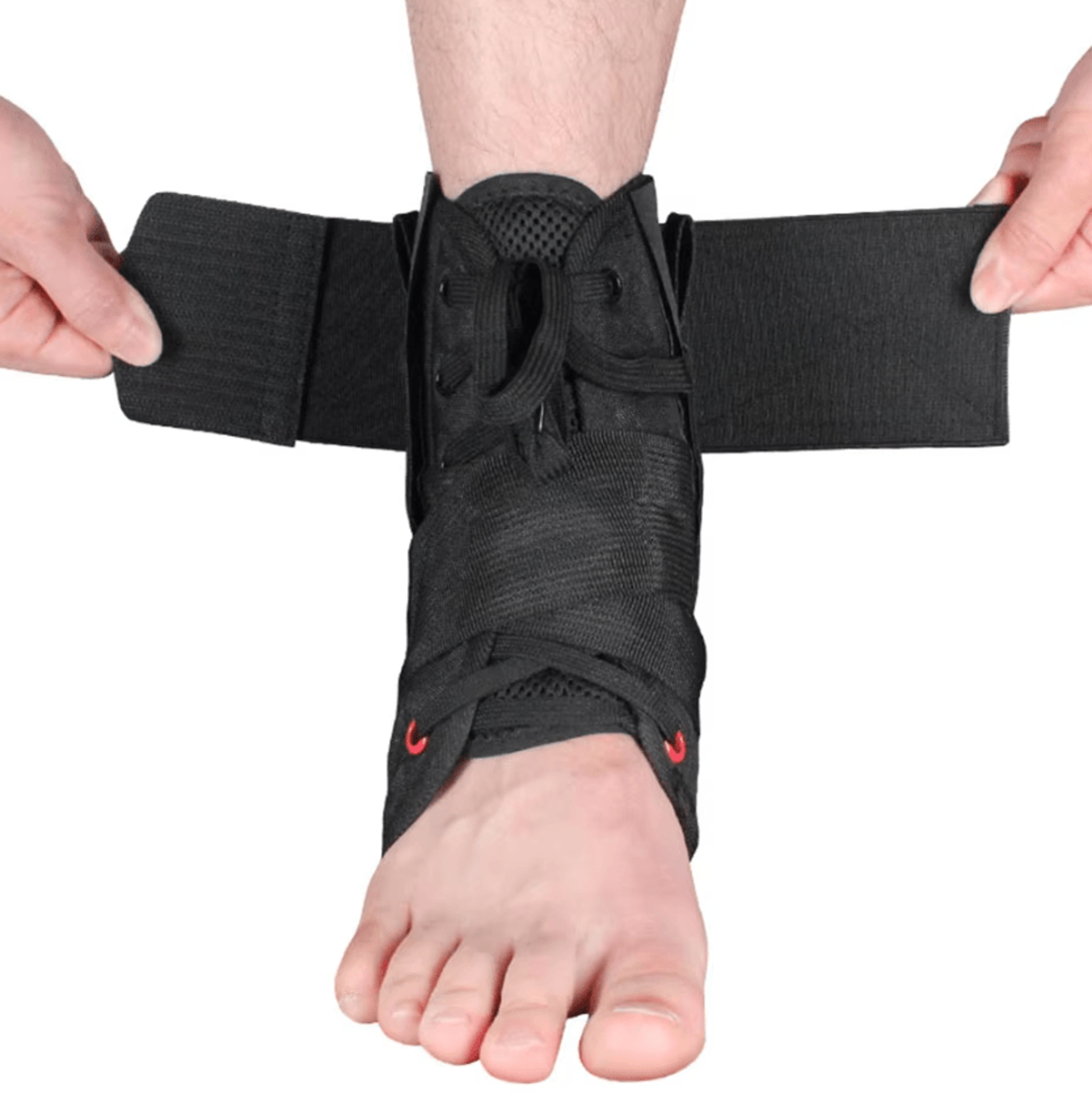 AOLIKES Lace Up Ankle Brace With Adjustable Stabilizer Straps For Sports Support 2