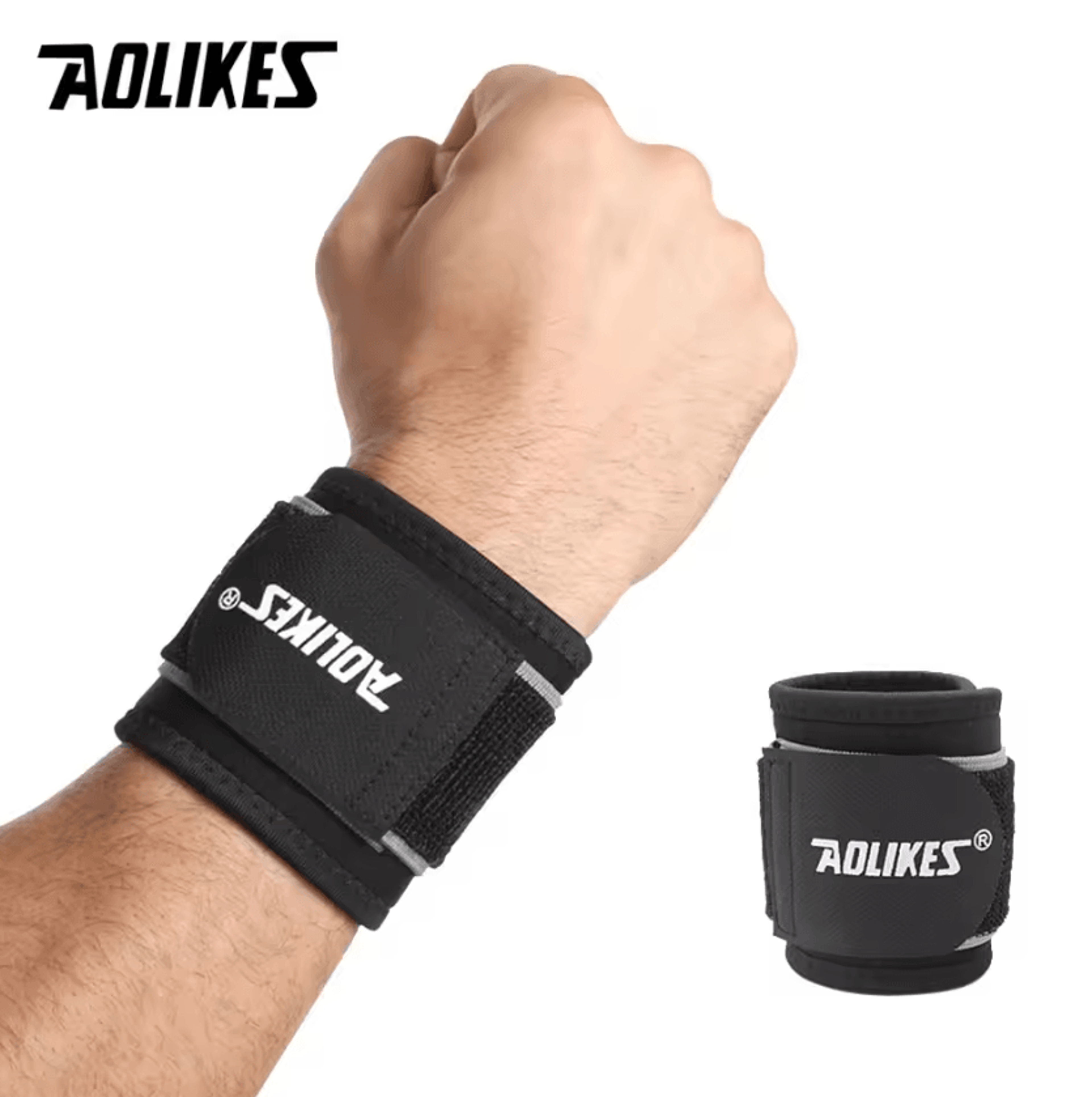 AOLIKES Wrist Brace Adjustable Wrist Support Wrap For Gym Weightlifting Sports  Daily Wrist Protect 2