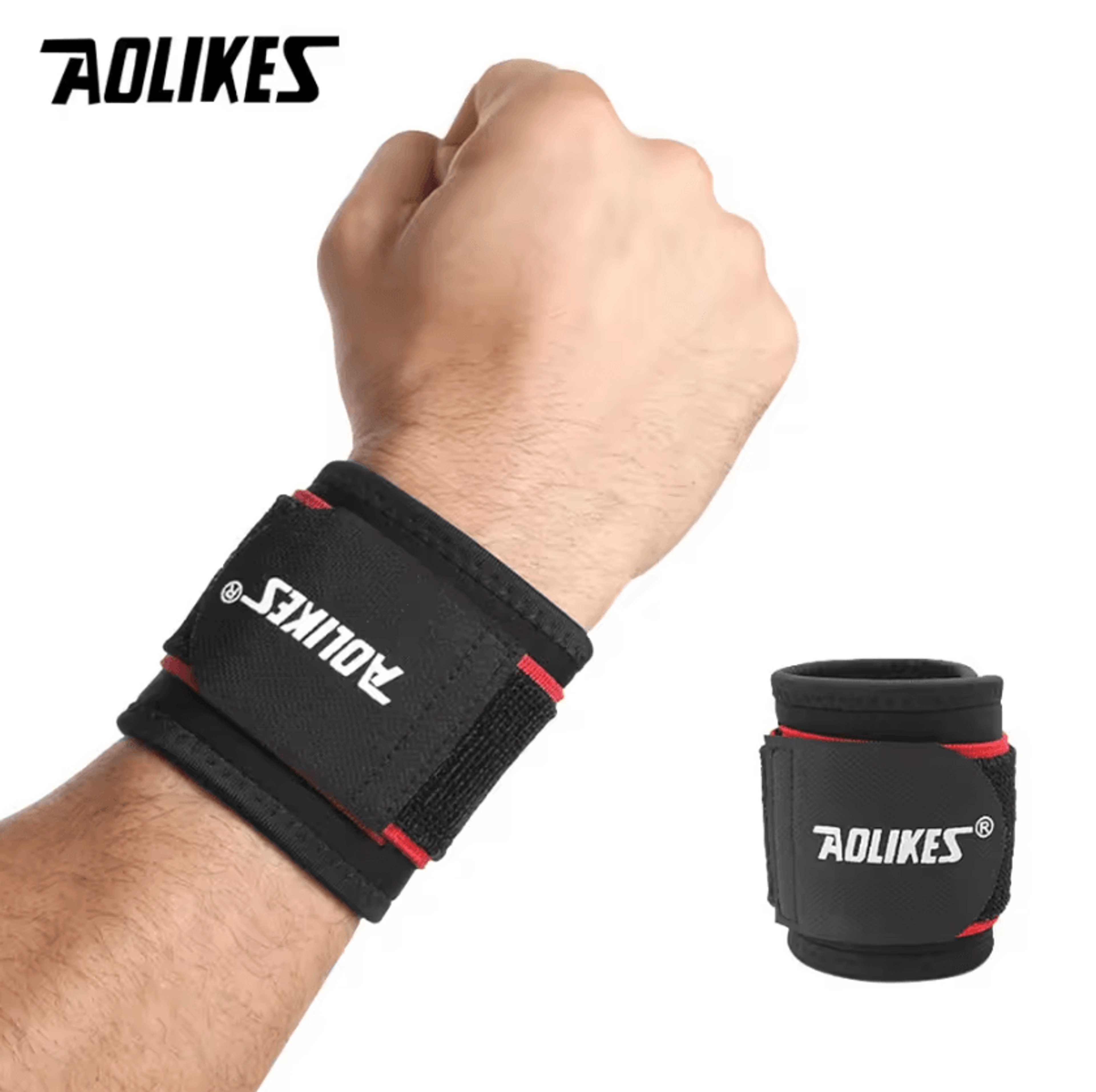 AOLIKES Wrist Brace Adjustable Wrist Support Wrap For Gym Weightlifting Sports  Daily Wrist Protect 4