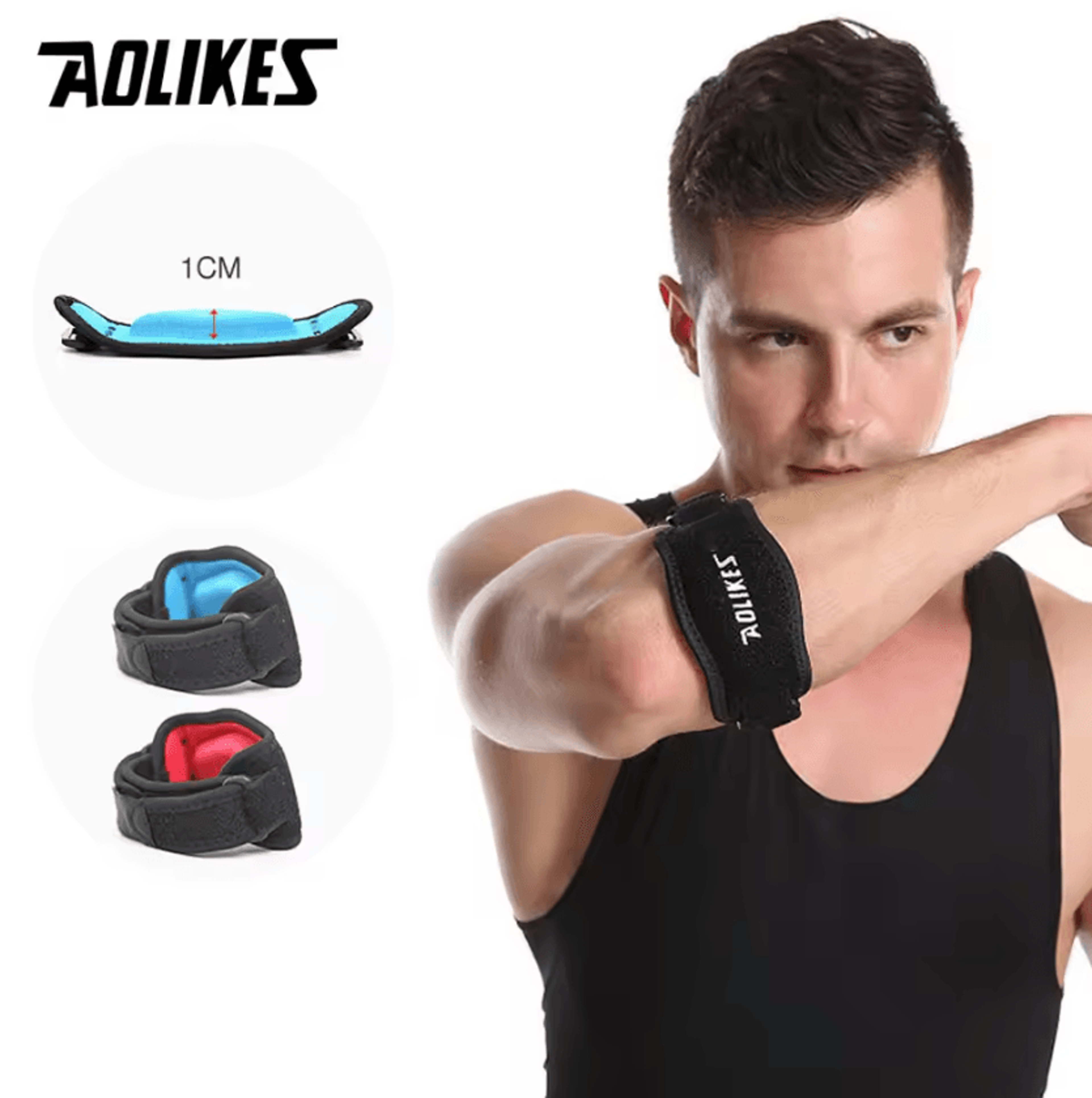 AOLIKES Tennis Elbow Brace Adjustable Elbow Support Strap For Golf Tennis Gym  Sports Pain Relief 2