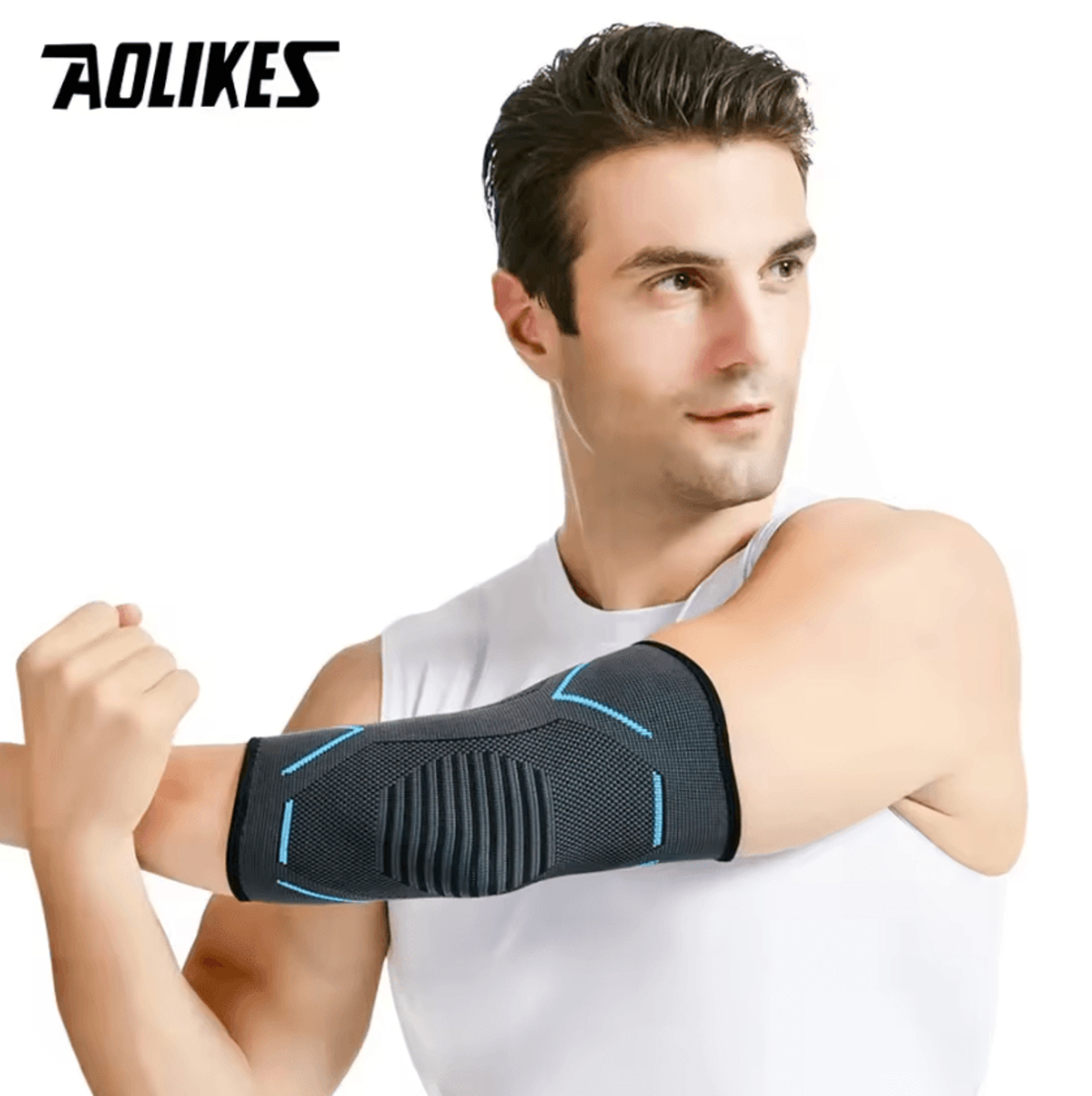 AOLIKES Elbow Compression Sleeve Tennis Elbow Brace For Tendonitis Golfers Elbow  Sports Support 2