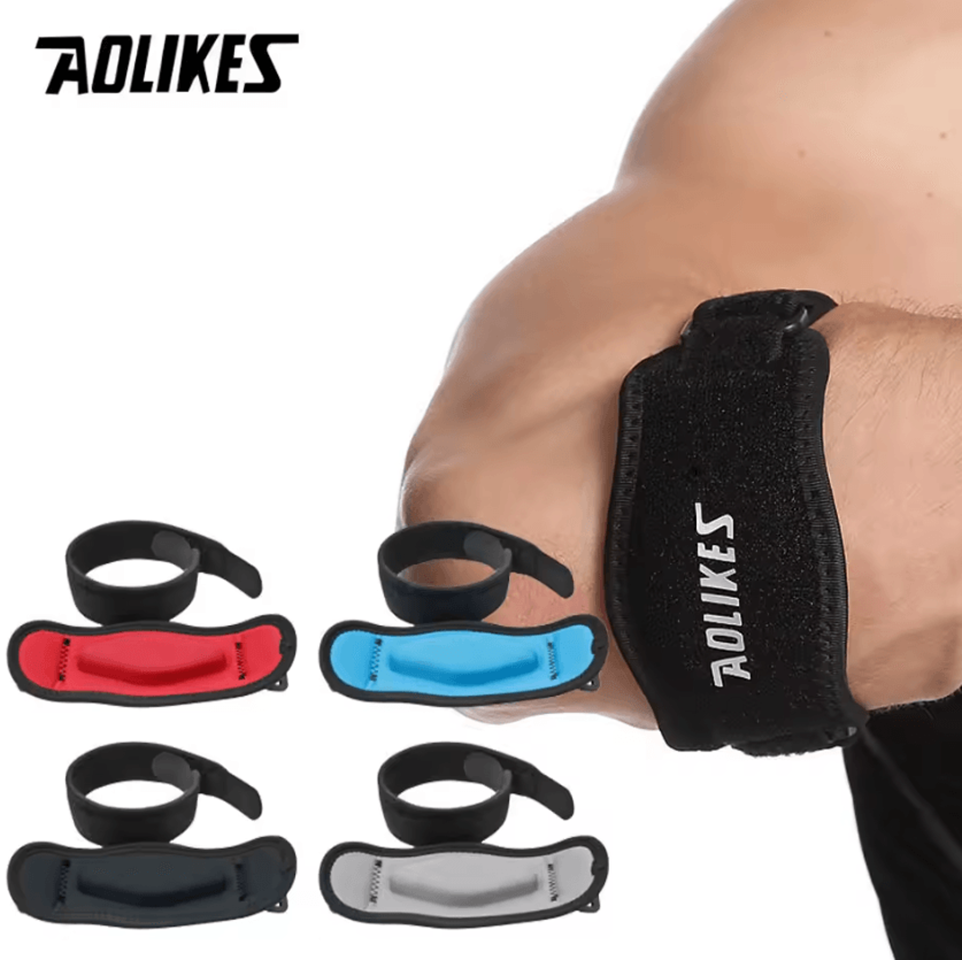 AOLIKES Elbow Support Strap Adjustable Tennis Elbow Brace With Compression Pad For Sports  Fitness 0