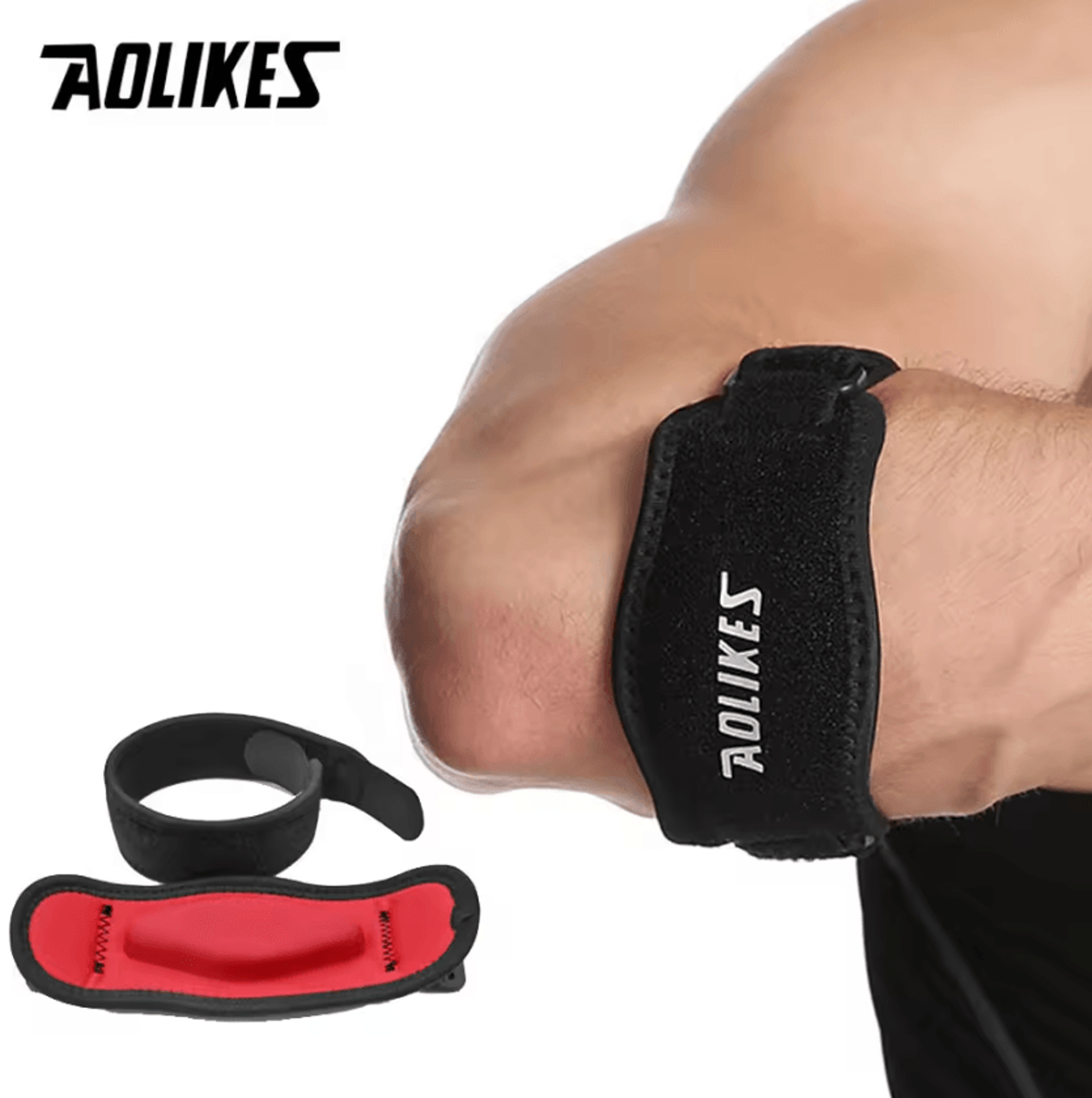 AOLIKES Elbow Support Strap Adjustable Tennis Elbow Brace With Compression Pad For Sports  Fitness 4