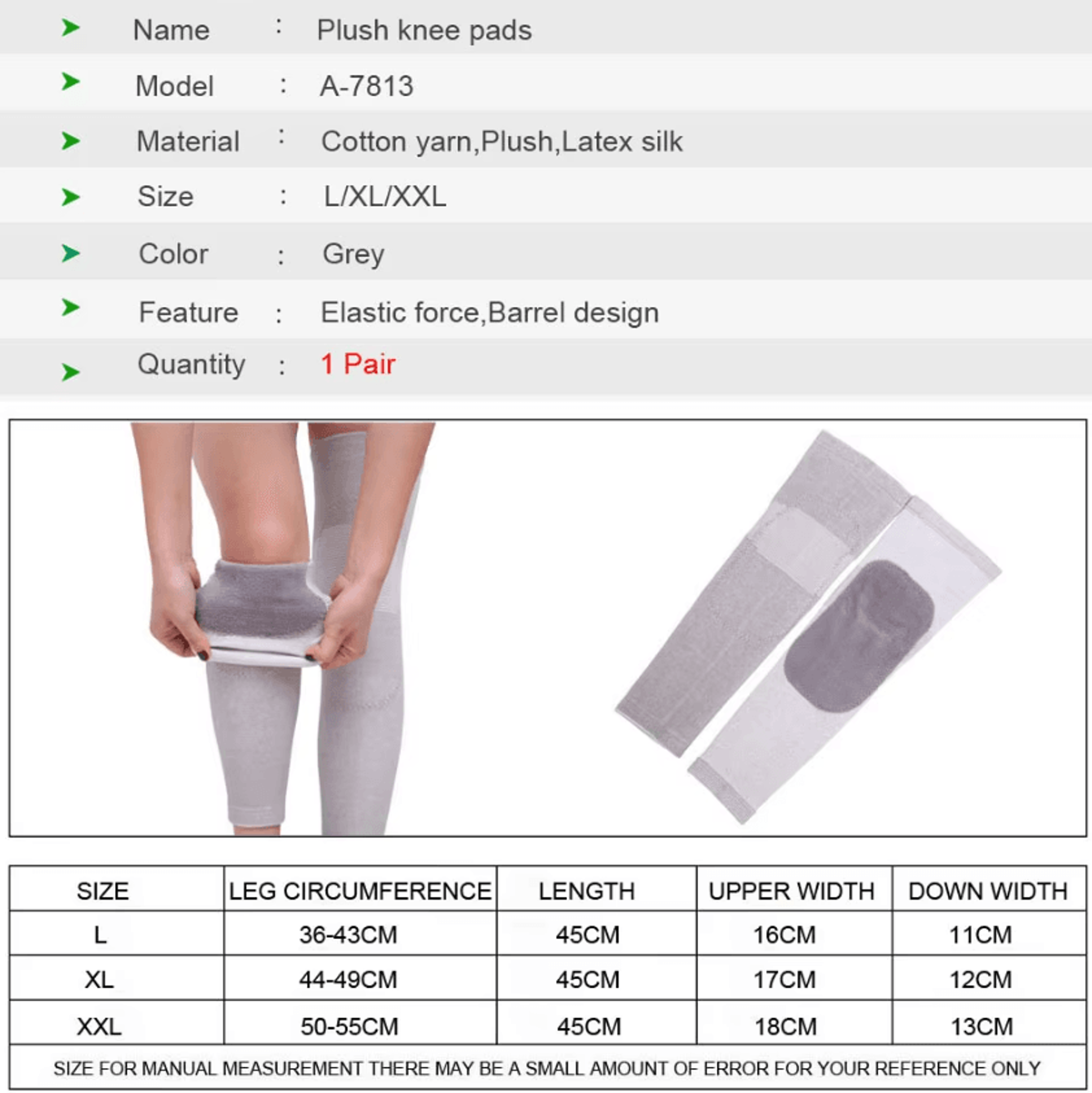 AOLIKES Long Knee Compression Sleeves Elastic Knee Support Sleeves For Sports Outdoor Activities  E 3