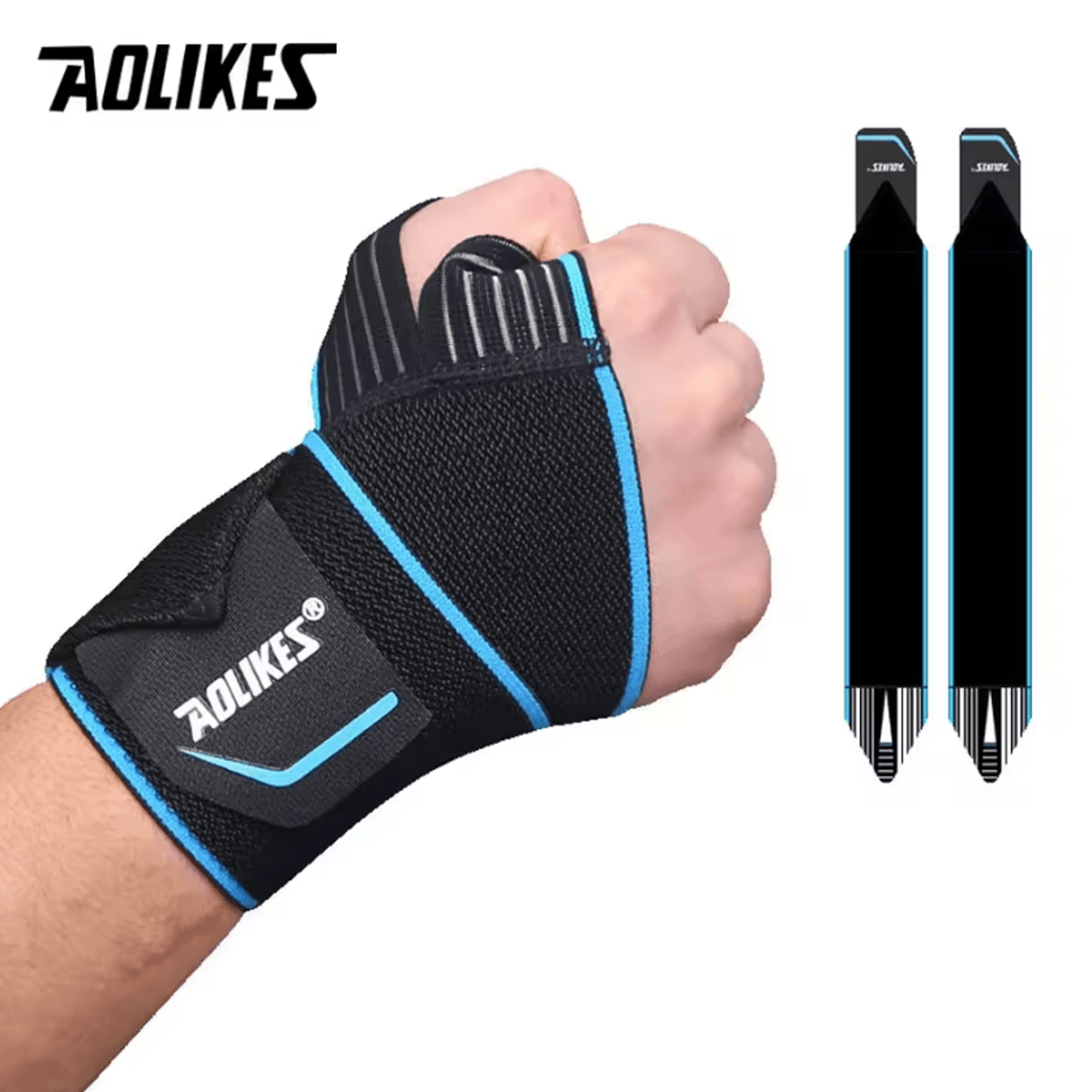 AOLIKES Wrist Brace With Thumb Support Adjustable Wrist Compression Straps For Weightlifting Gym Wo 6