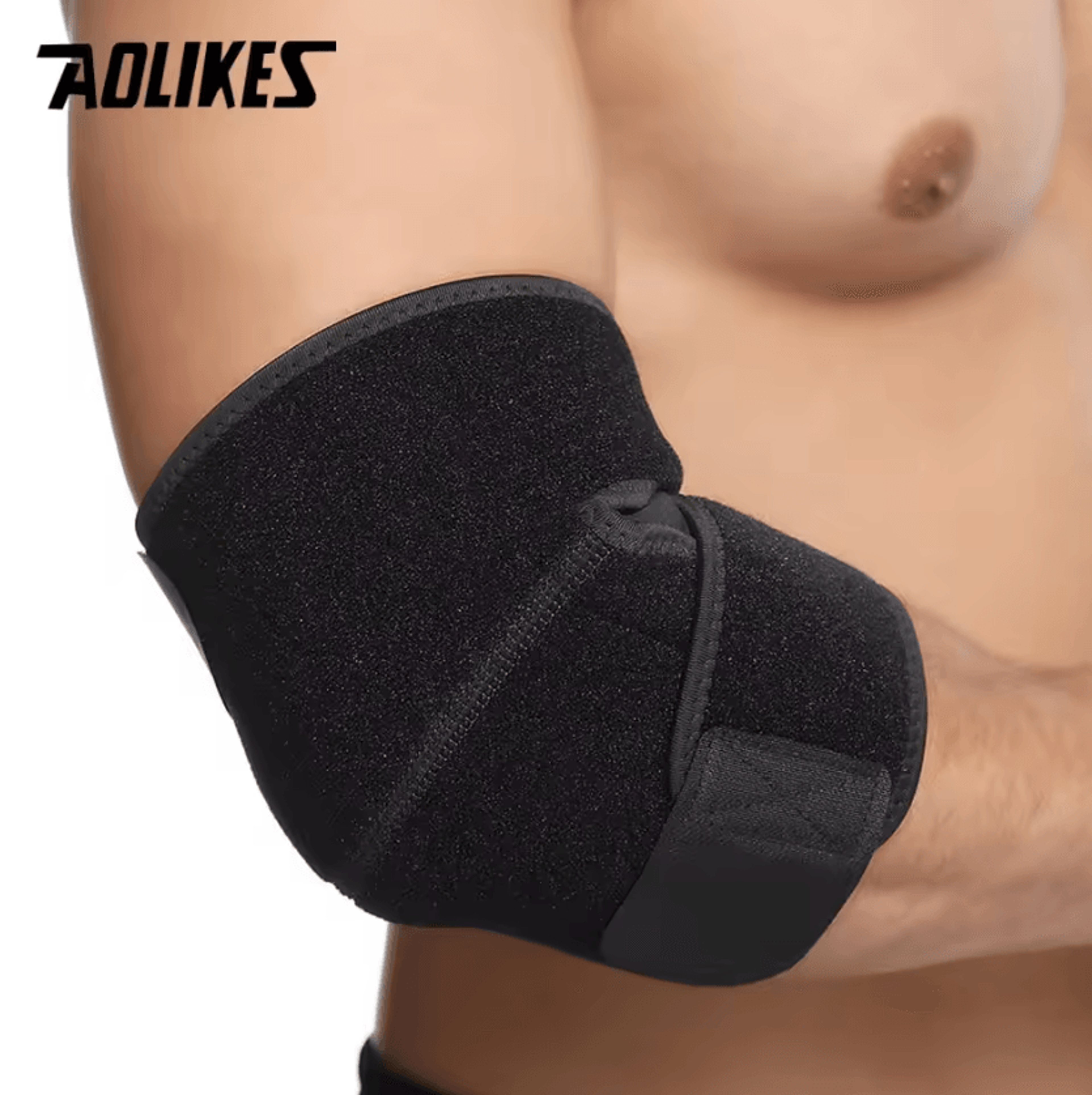 AOLIKES Adjustable Elbow Support Wrap Elastic Elbow Brace For Basketball Gym Tennis  Everyday Suppo 2