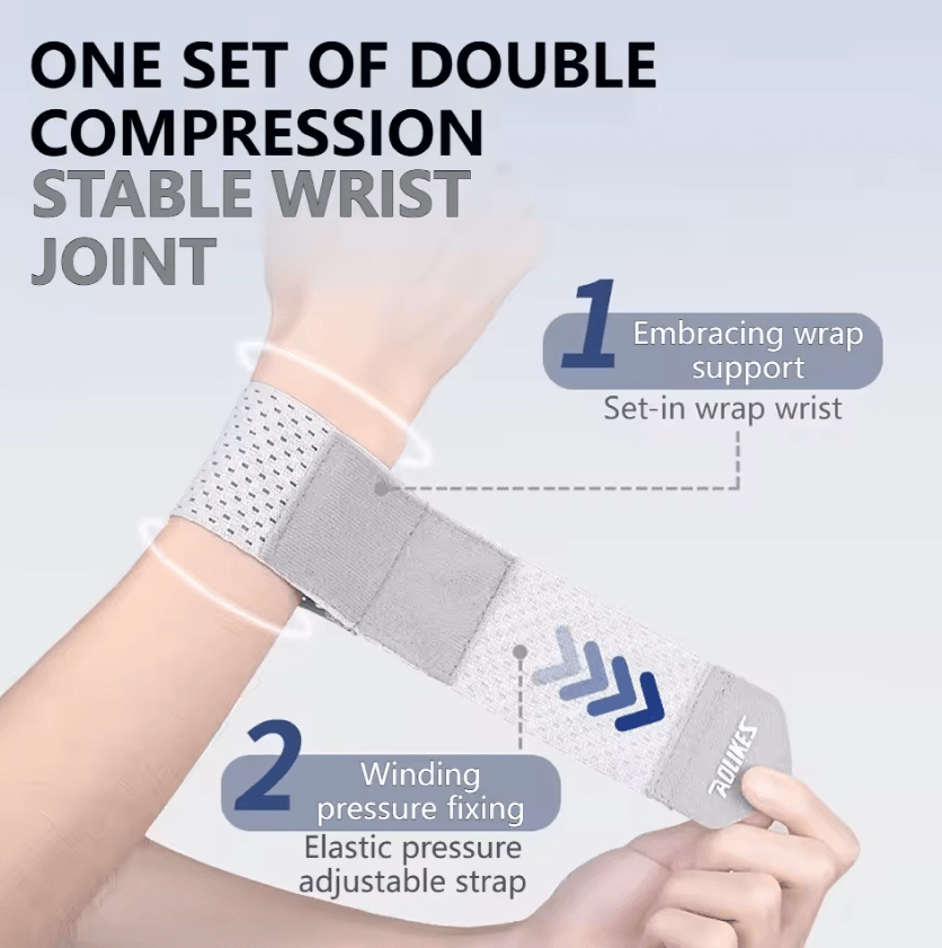 AOLIKES Adjustable Wrist Wrap Elastic Wrist Support Strap For Weightlifting Basketball And Sports T 3
