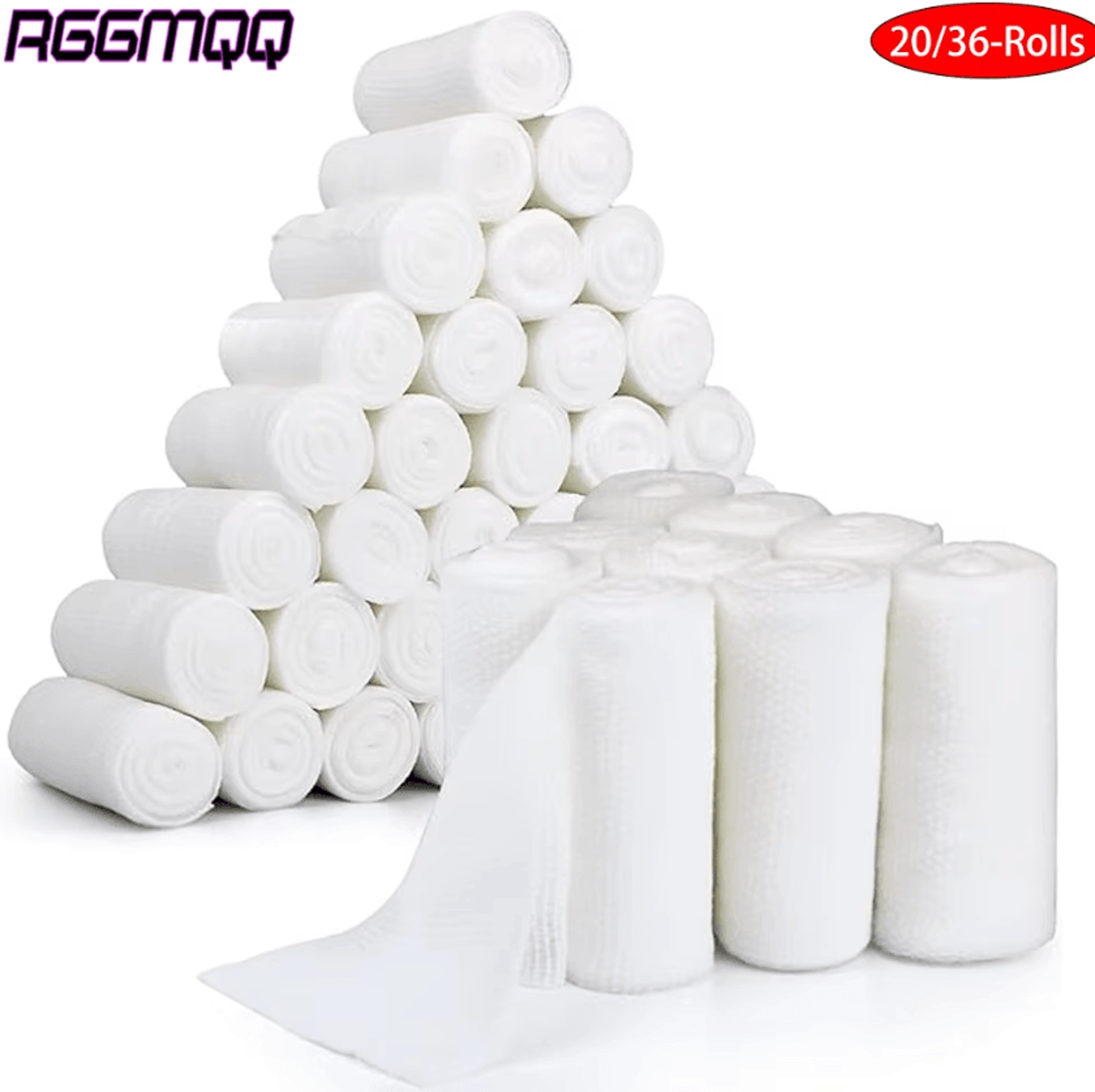 Gauze Bandage Roll With Tape 10Pack Breathable First Aid Gauze Wrap For Dressing Support 1