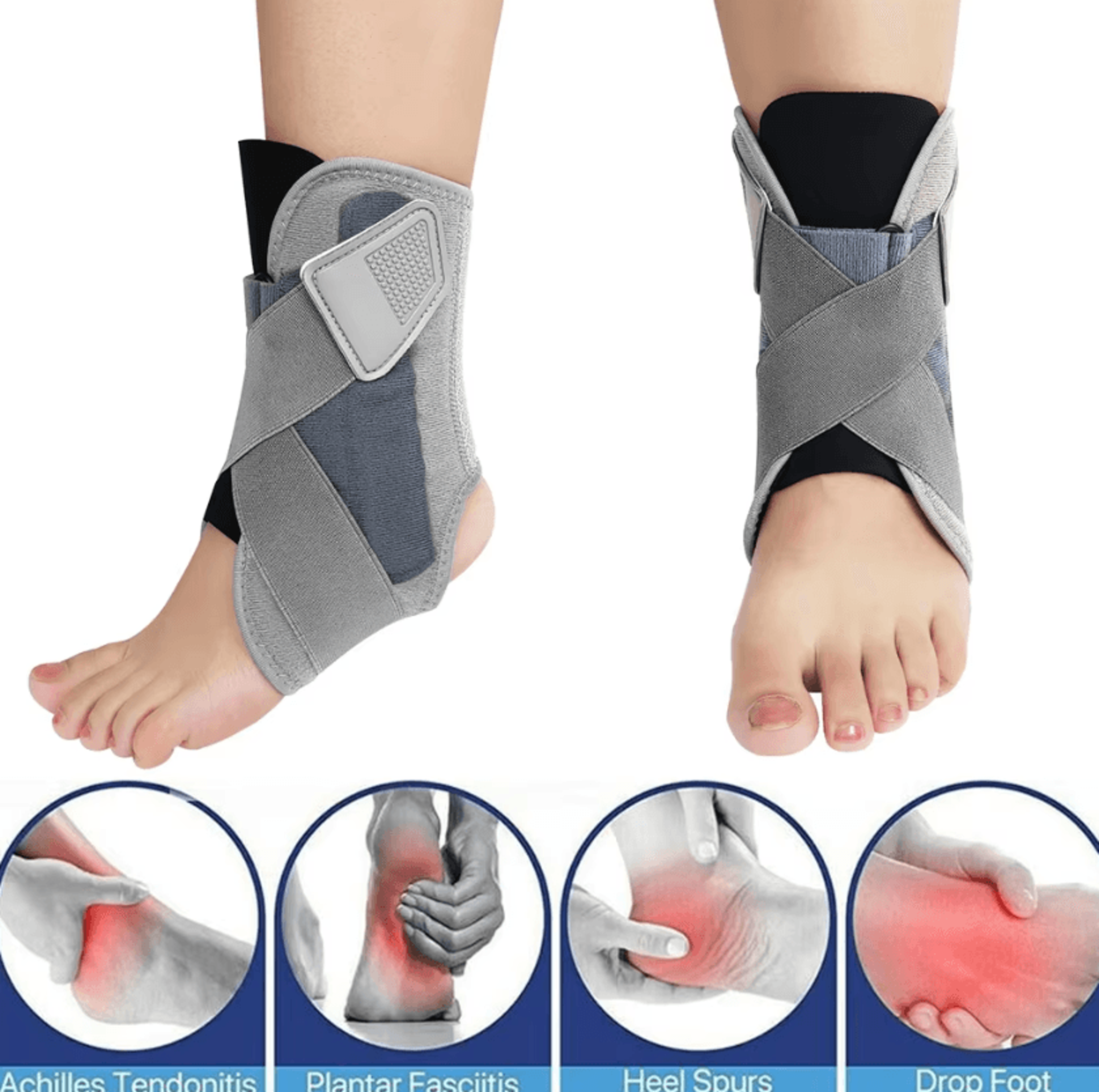 Adjustable Ankle Brace Support Compression Ankle Sleeve With Stabilizing Strap For Sports And Daily 2