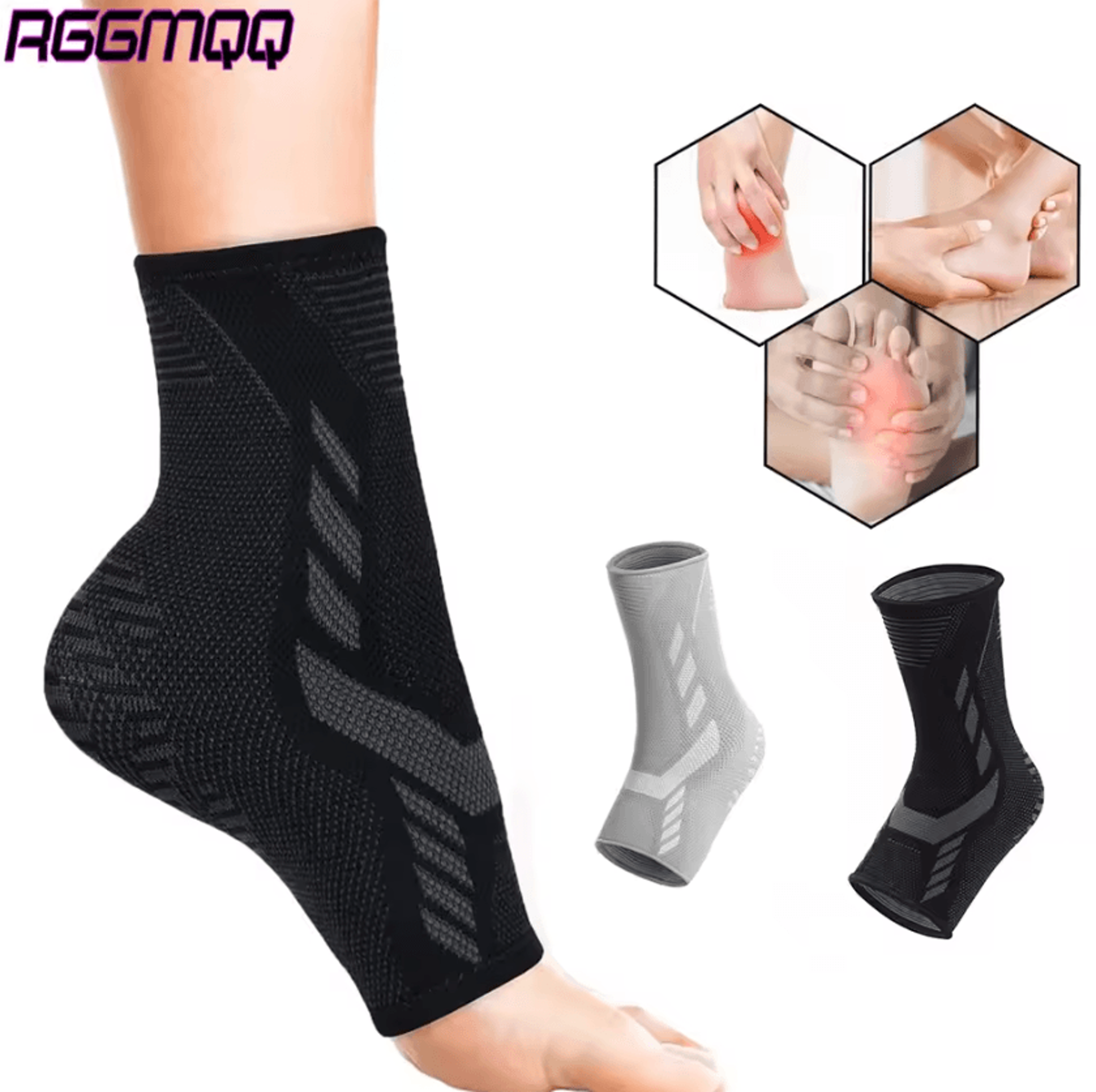 Adjustable Ankle Brace With Compression Strap For Achilles Support And Sprained Ankle Stability 0