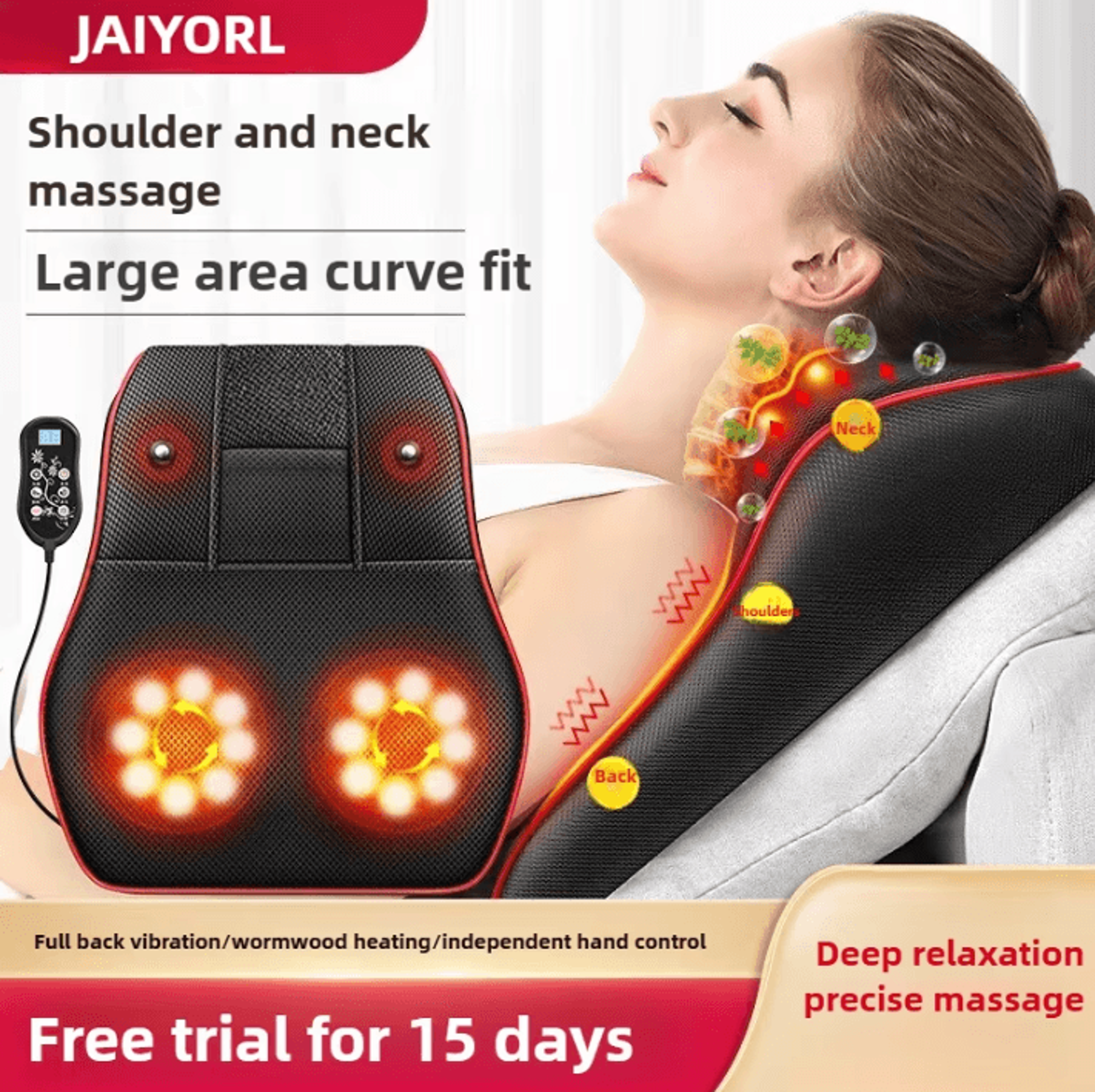 Electric Cervical Neck Massager Pillow With Airbag Traction Heat And Vibration 0