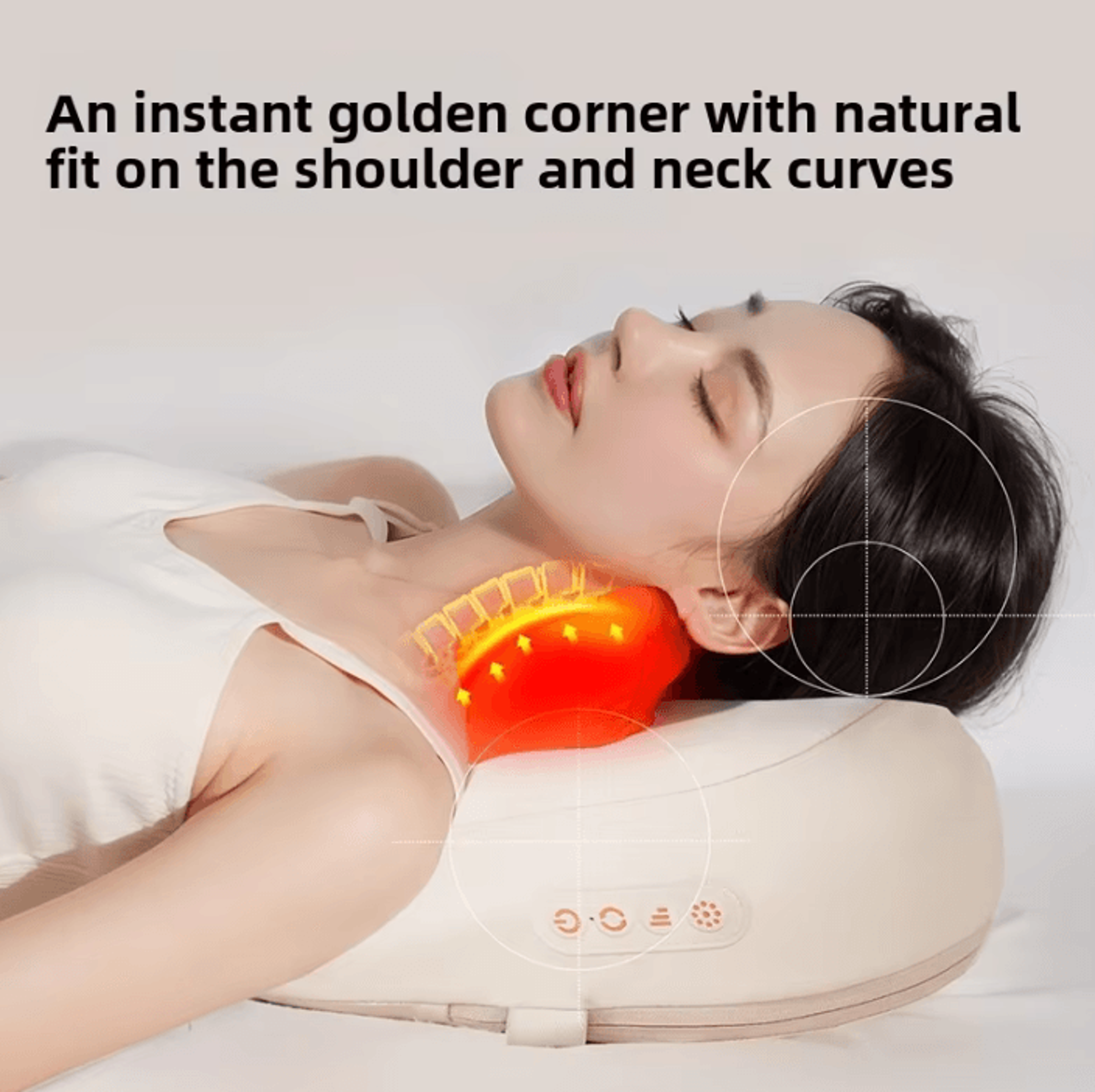 Wireless Trapezius Massage Pillow For Neck Shoulders Back And Legs With Heat 1