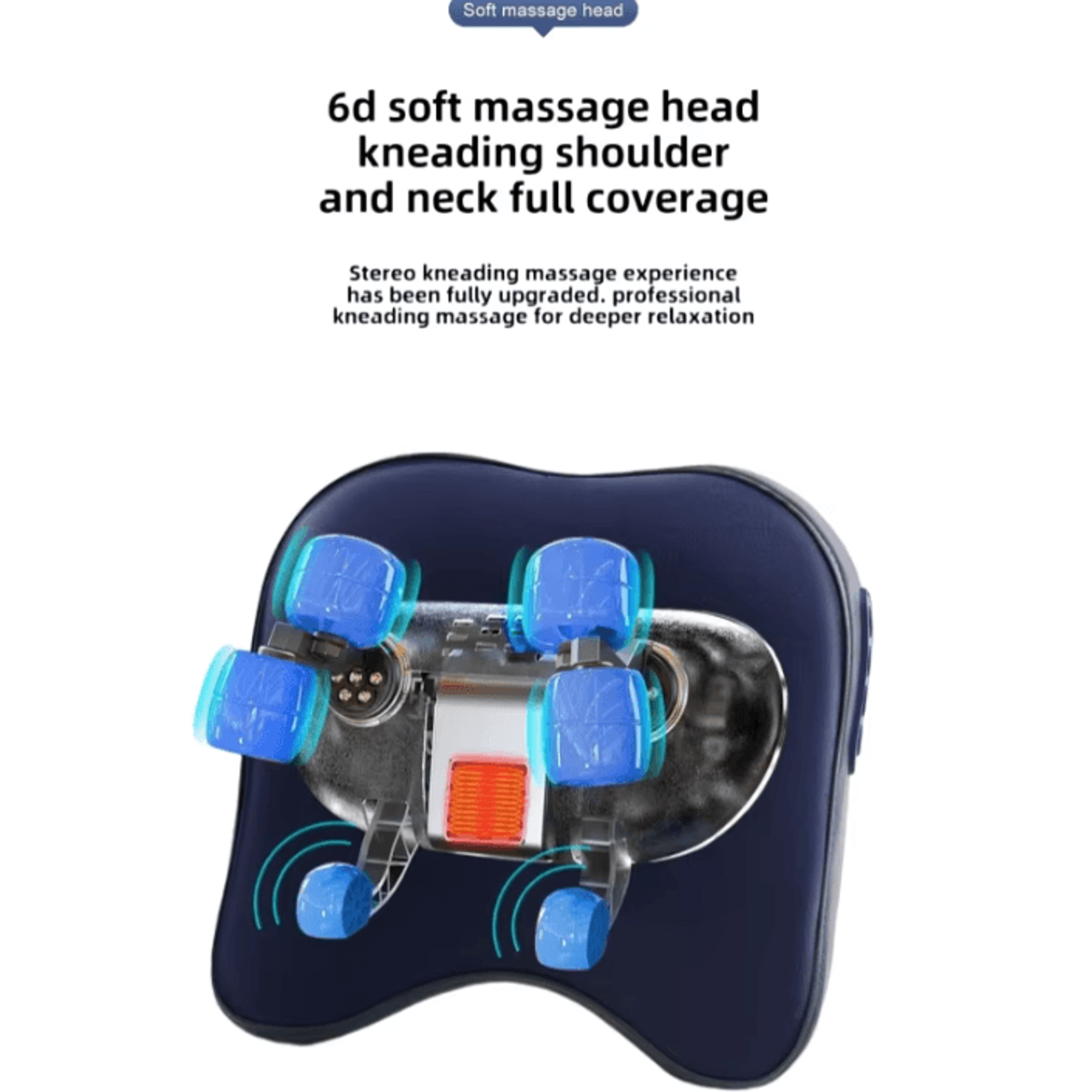 Wireless Trapezius Massage Pillow With Heat For Neck Shoulders Back And Legs 1