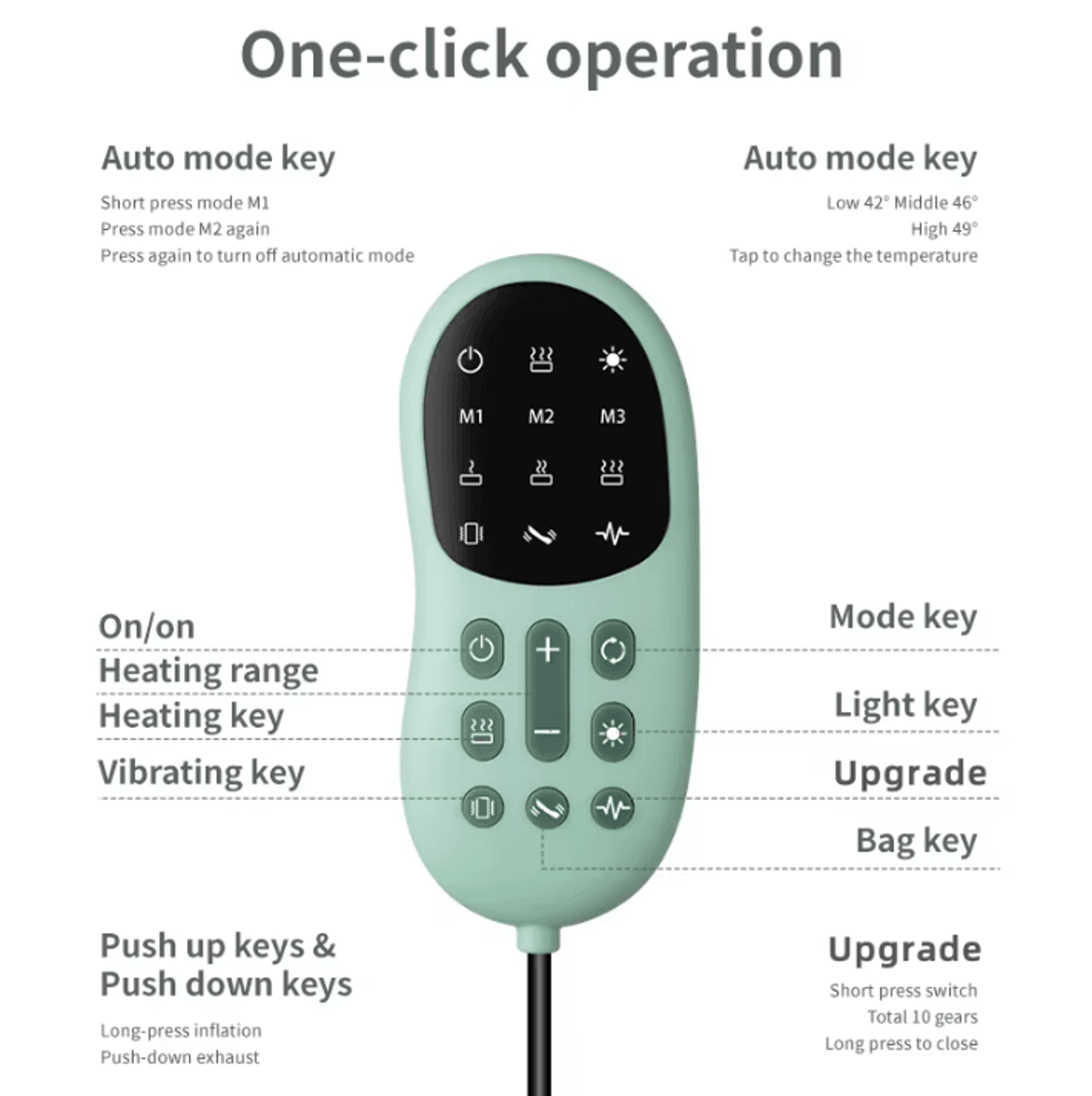 Electric Waist Massager With Air Compression Heat Vibration And Multi Direction Stretching 8