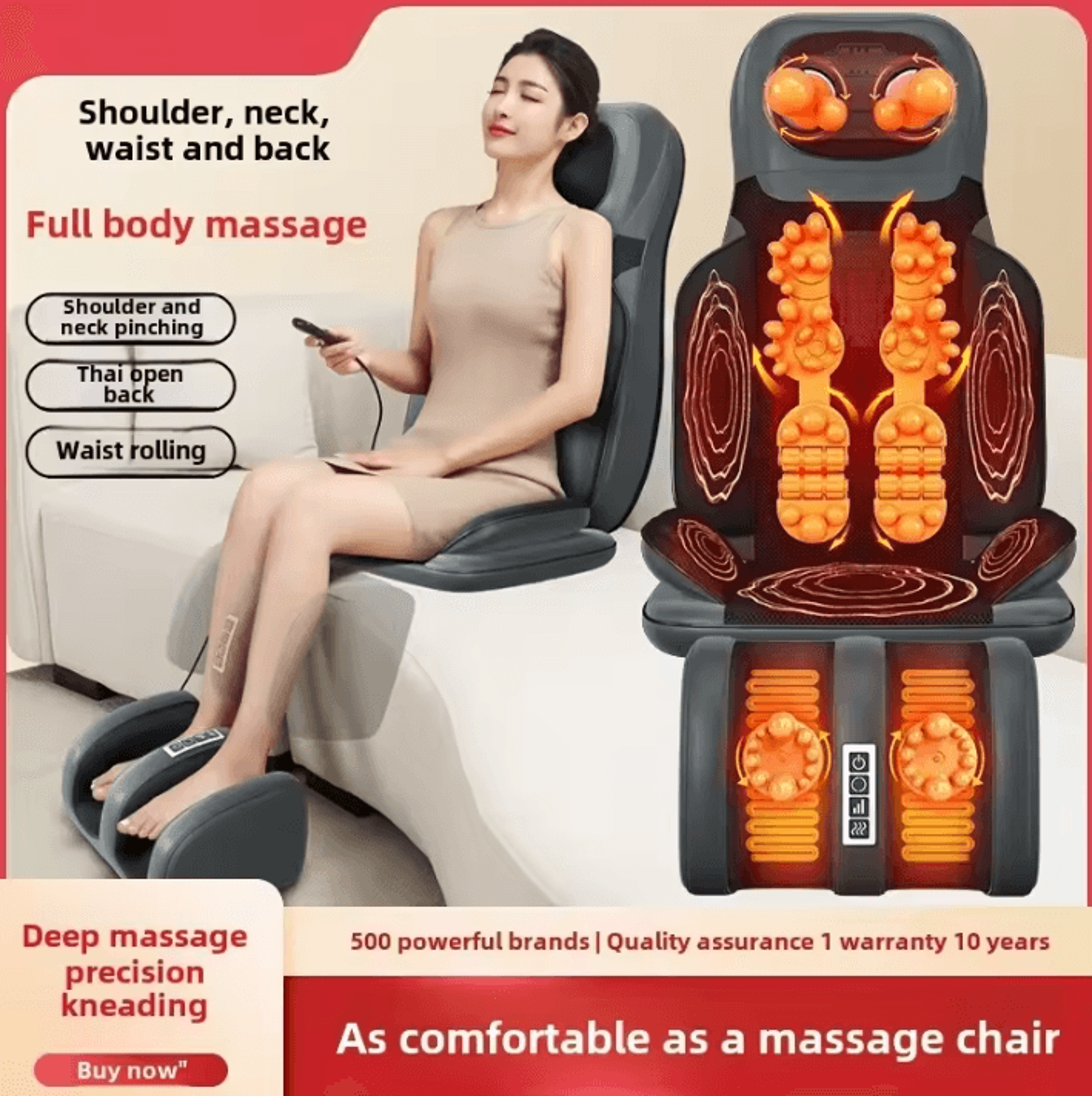 5 In 1 Folding Massage Chair With Full Body Neck Shoulder Back And Waist Massage 0
