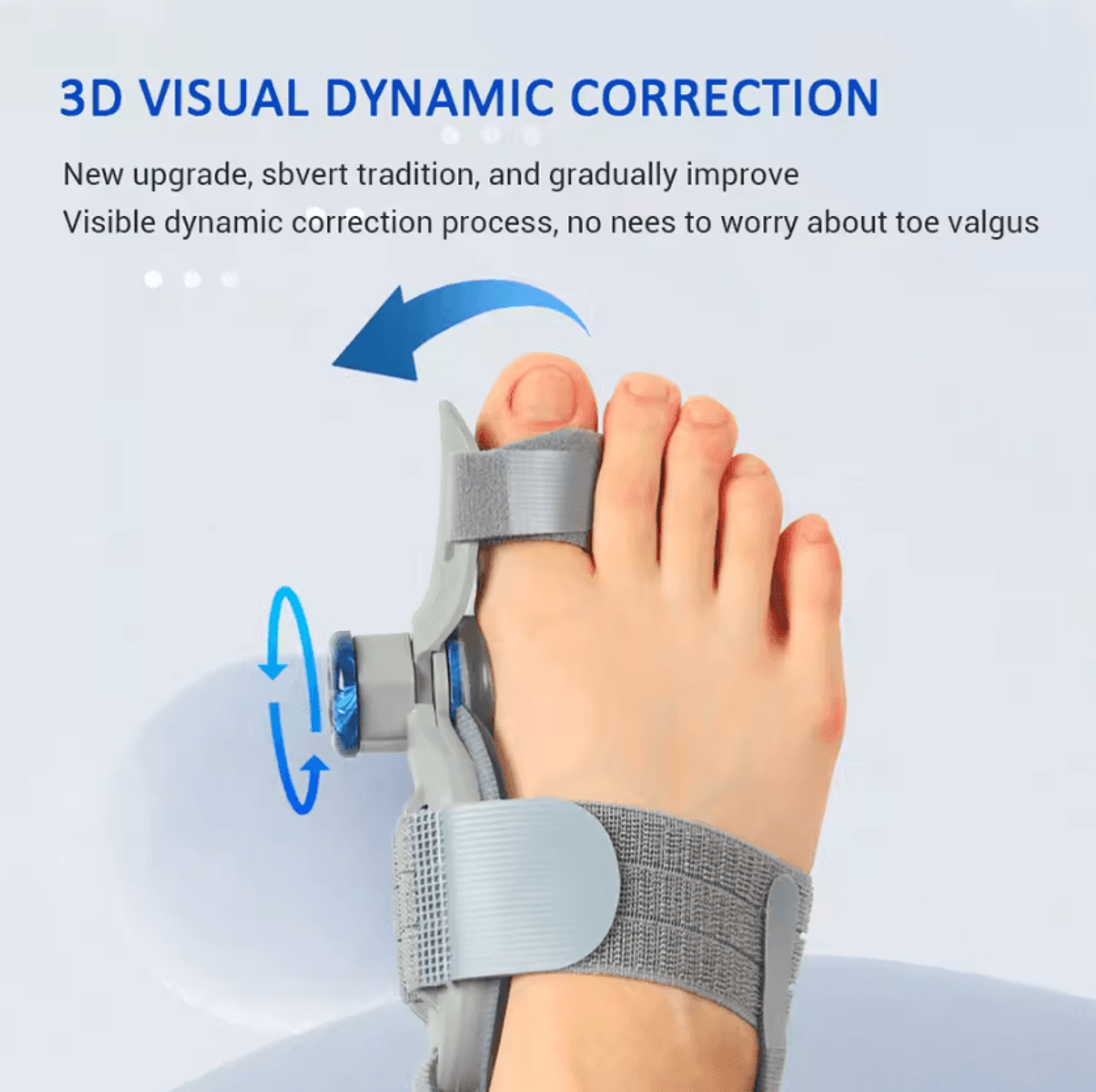 Adjustable Bunion Corrector  Hallux Valgus Brace With Toe Separator For Comfortable Big Toe Alignme 3