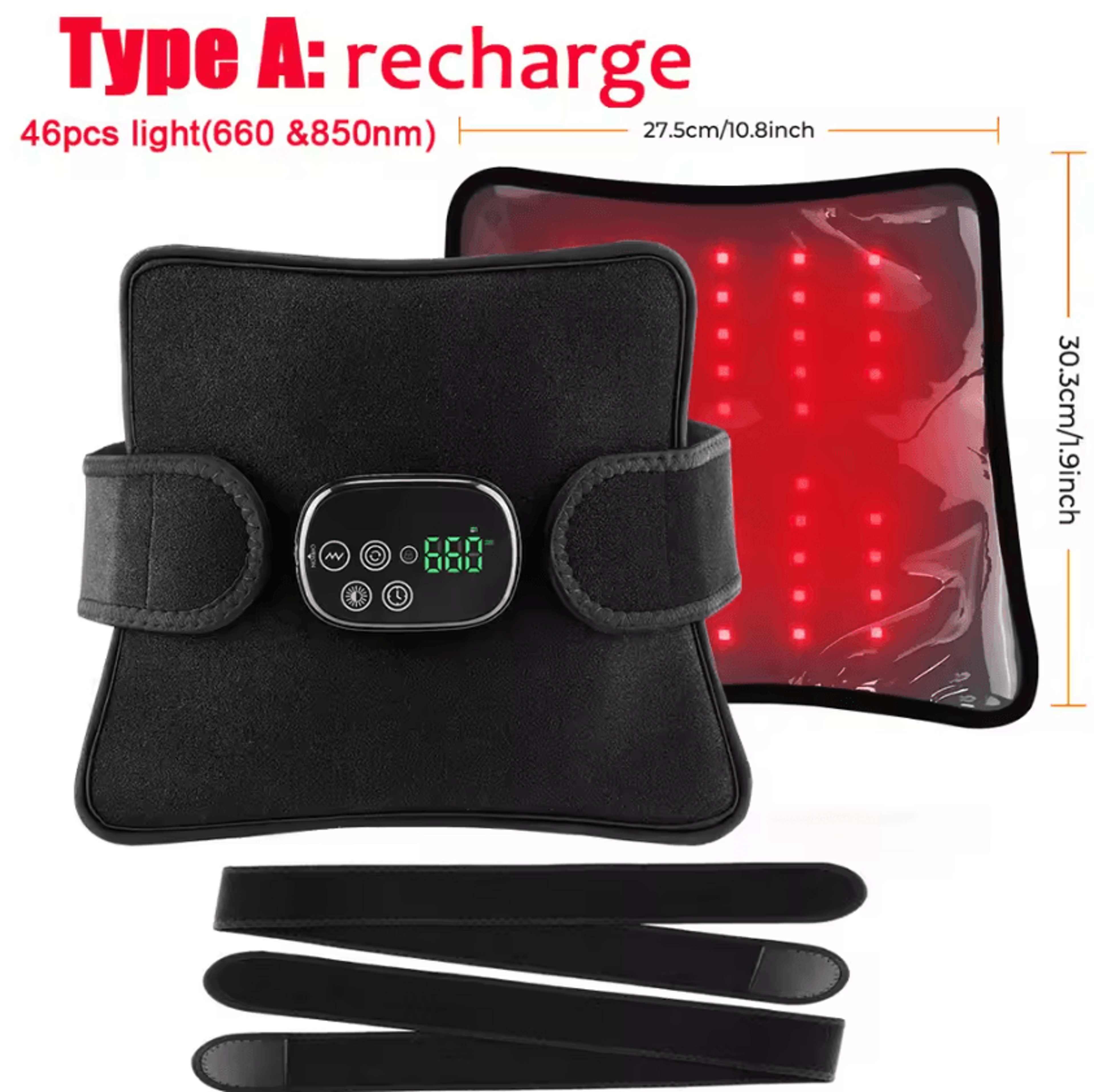 Cordless Red Light Therapy Wrap  Portable LED Light Therapy Pad With 660nm  850nm For Knees Back Sh 6