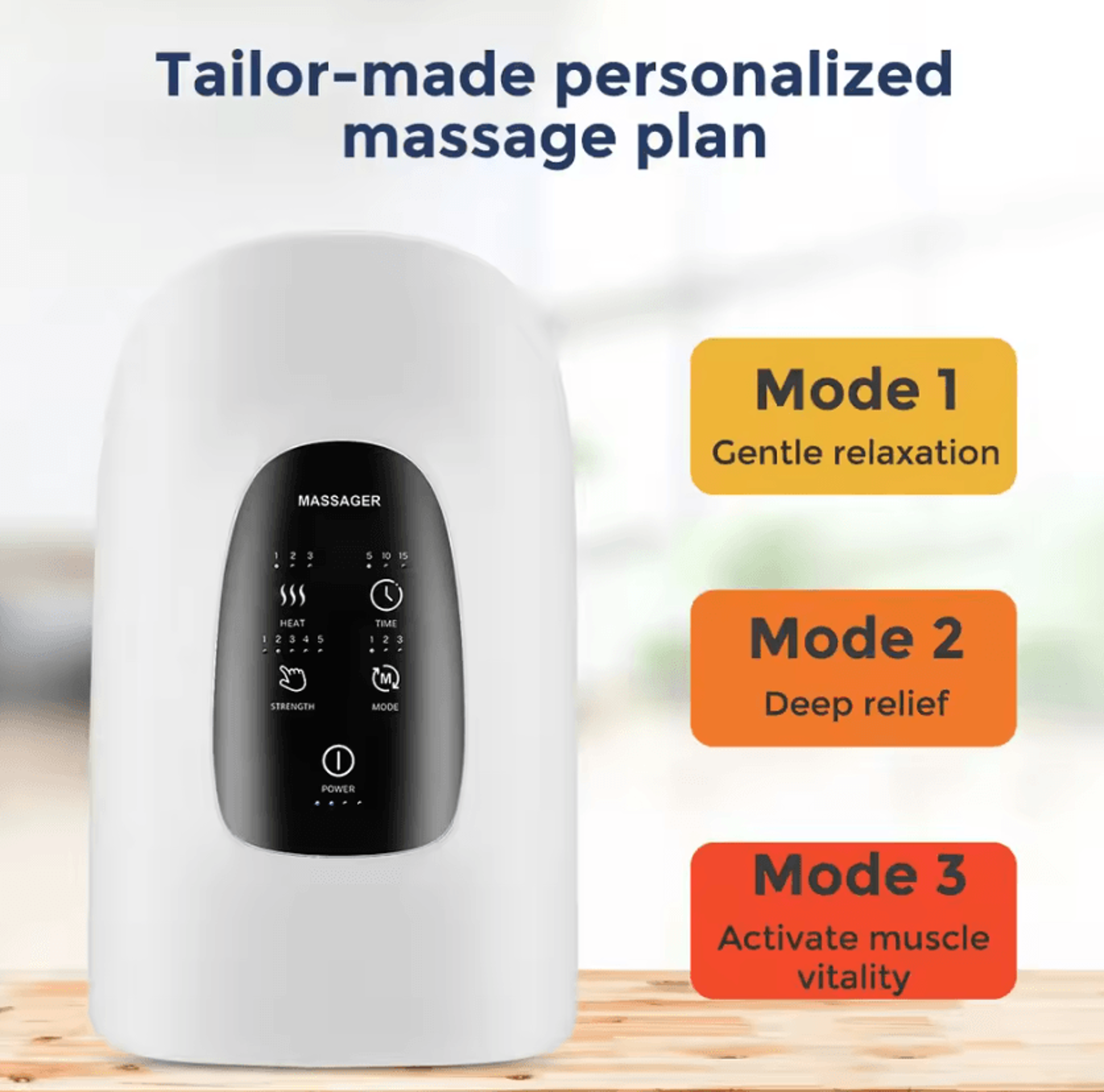 Cordless Air Compression Hand Massager  Rechargeable Heated Hand Massager With 3 Massage Modes  5 I 4