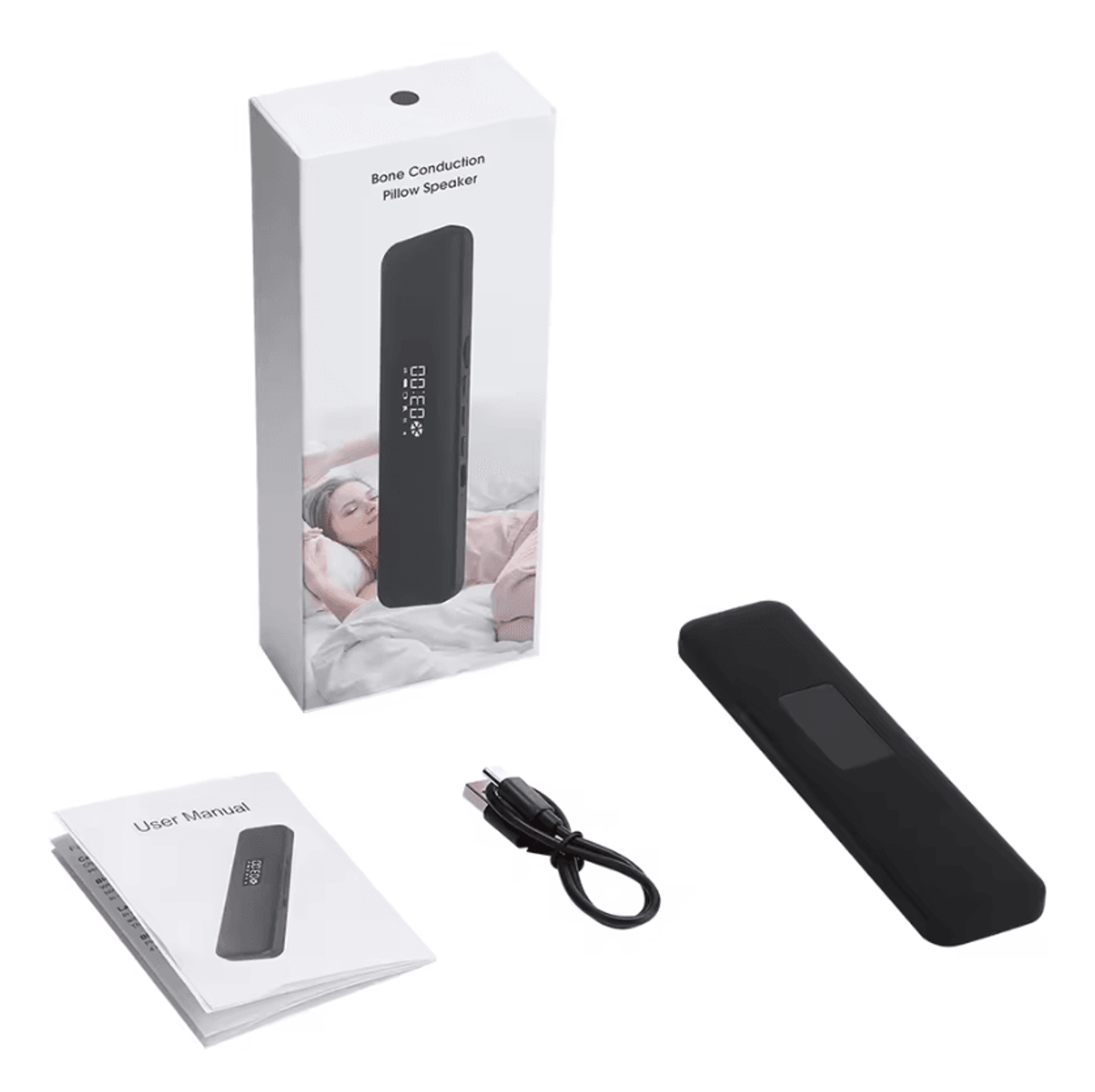 Bone Conduction White Noise Bluetooth Speaker  Wireless Soundbar With LED Display TF Card MP3 Playe 5