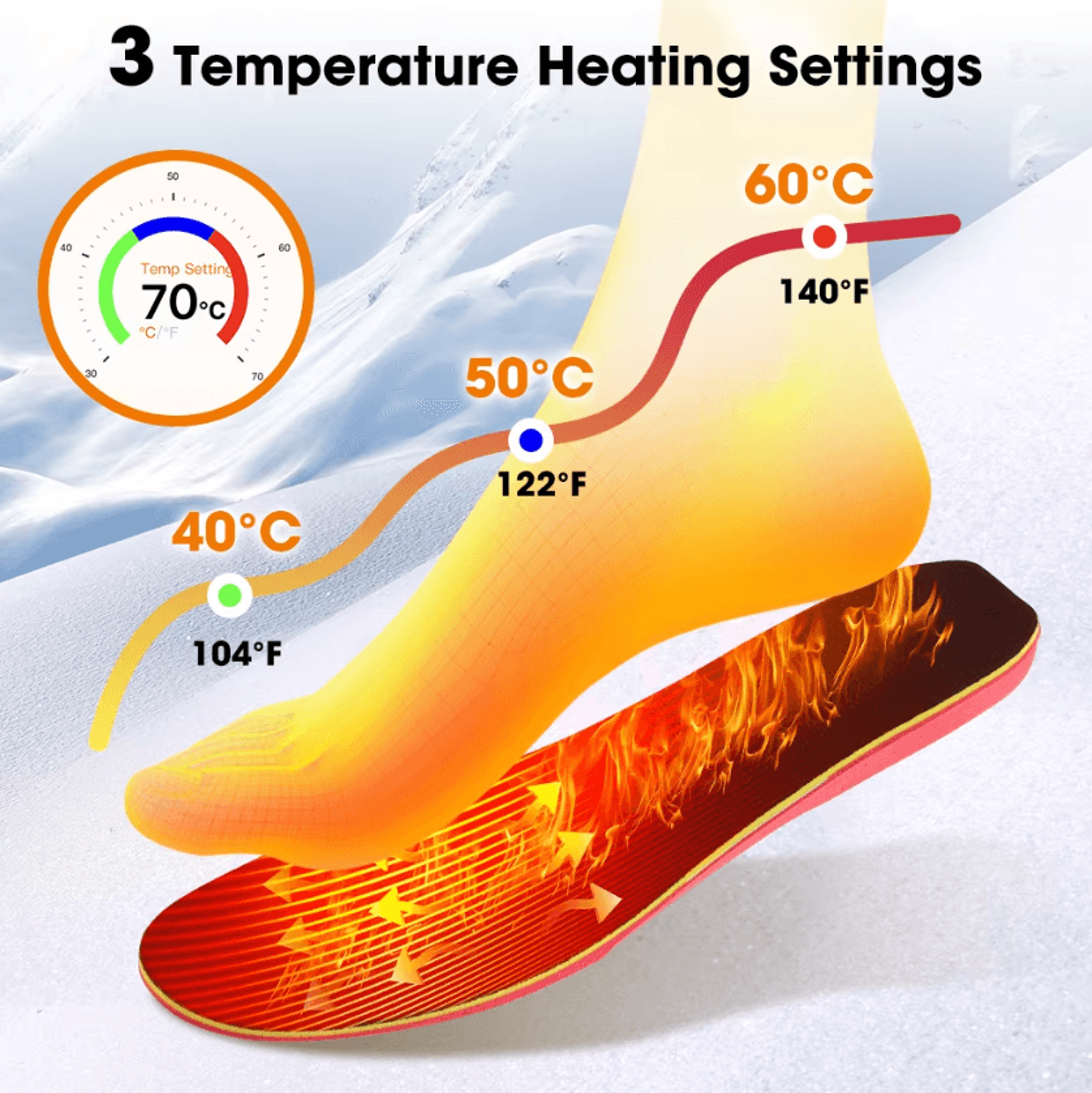 AppControlled Heated Insoles For Warm Feet And Winter Outdoor Comfort 1