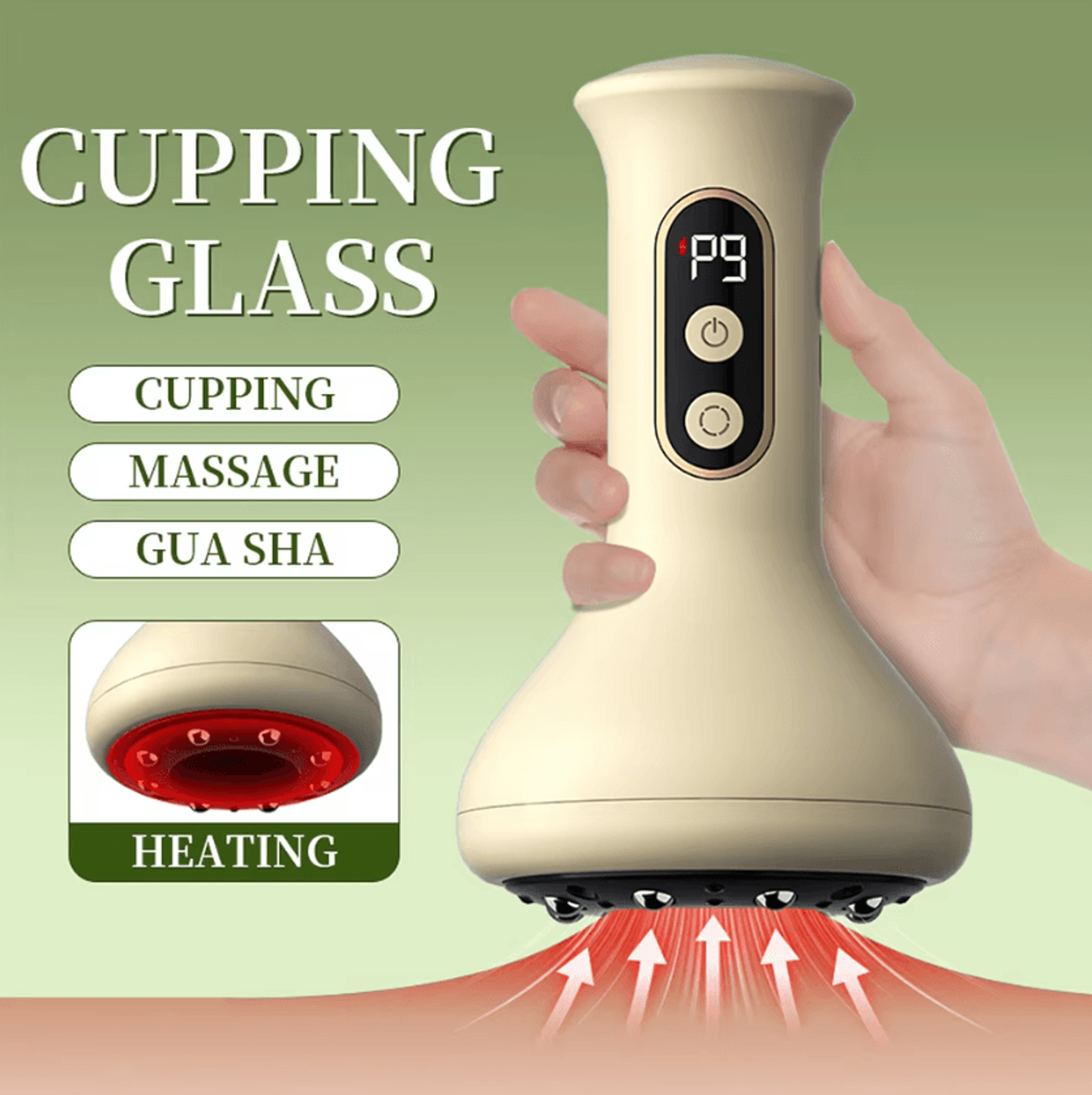 Smart Electric Cupping Massager With 9Level Vacuum Suction Heat  Red Light Therapy 2