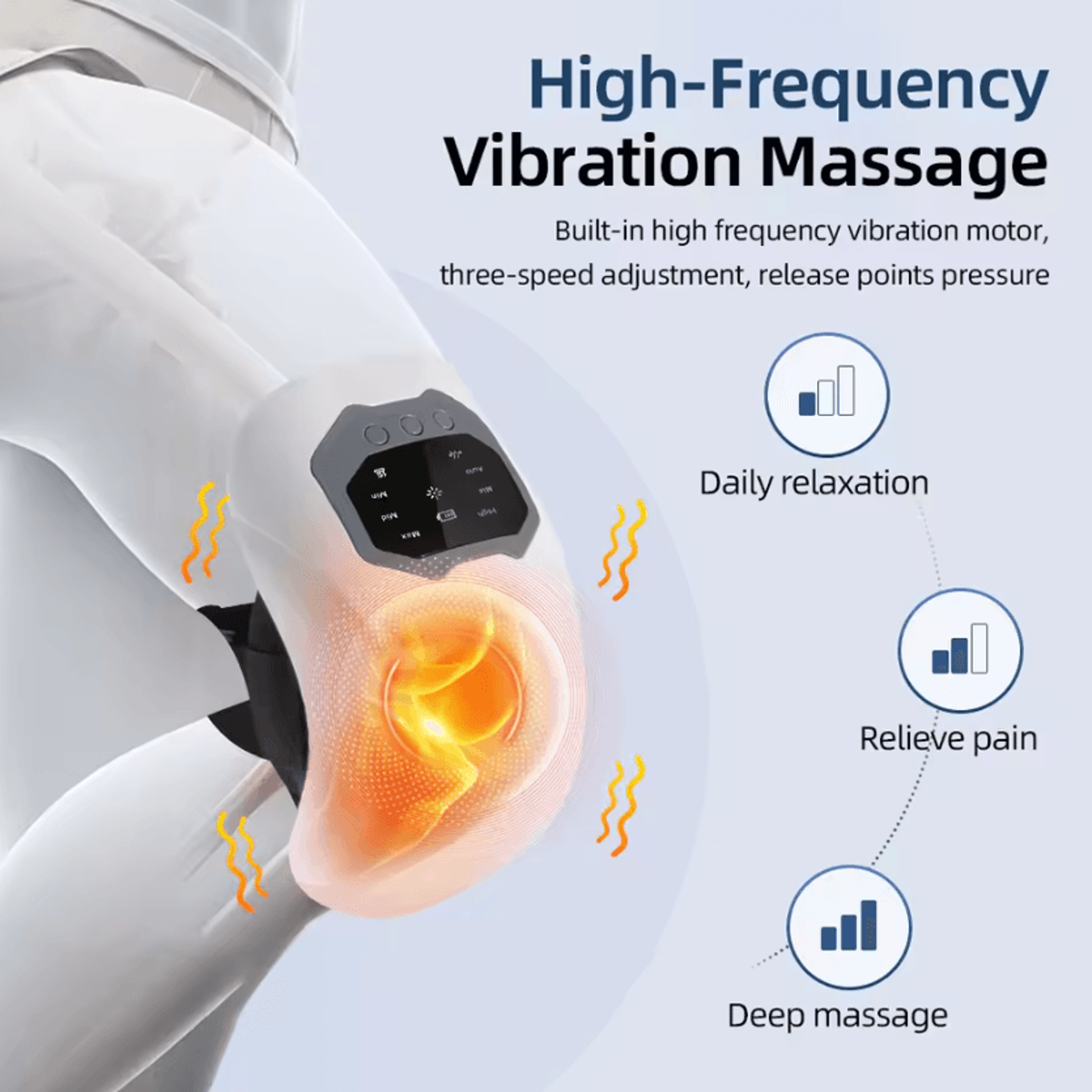 Cordless Heated Knee Massager With 4 Heat Levels  Vibration For Knee Elbow  Shoulder 2
