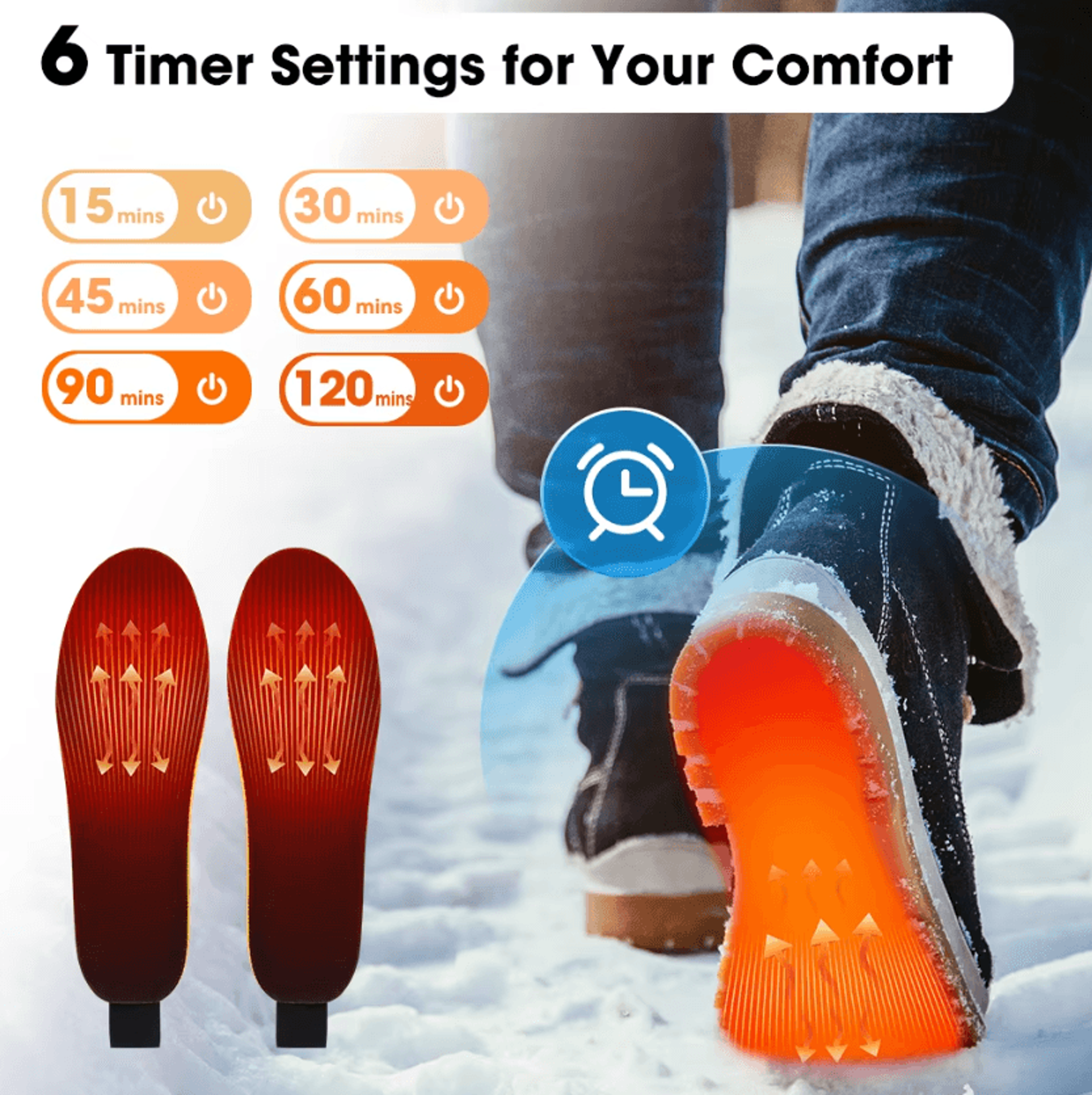 Smart APPControlled Heated Insoles With Rechargeable Foot Warming Technology 2