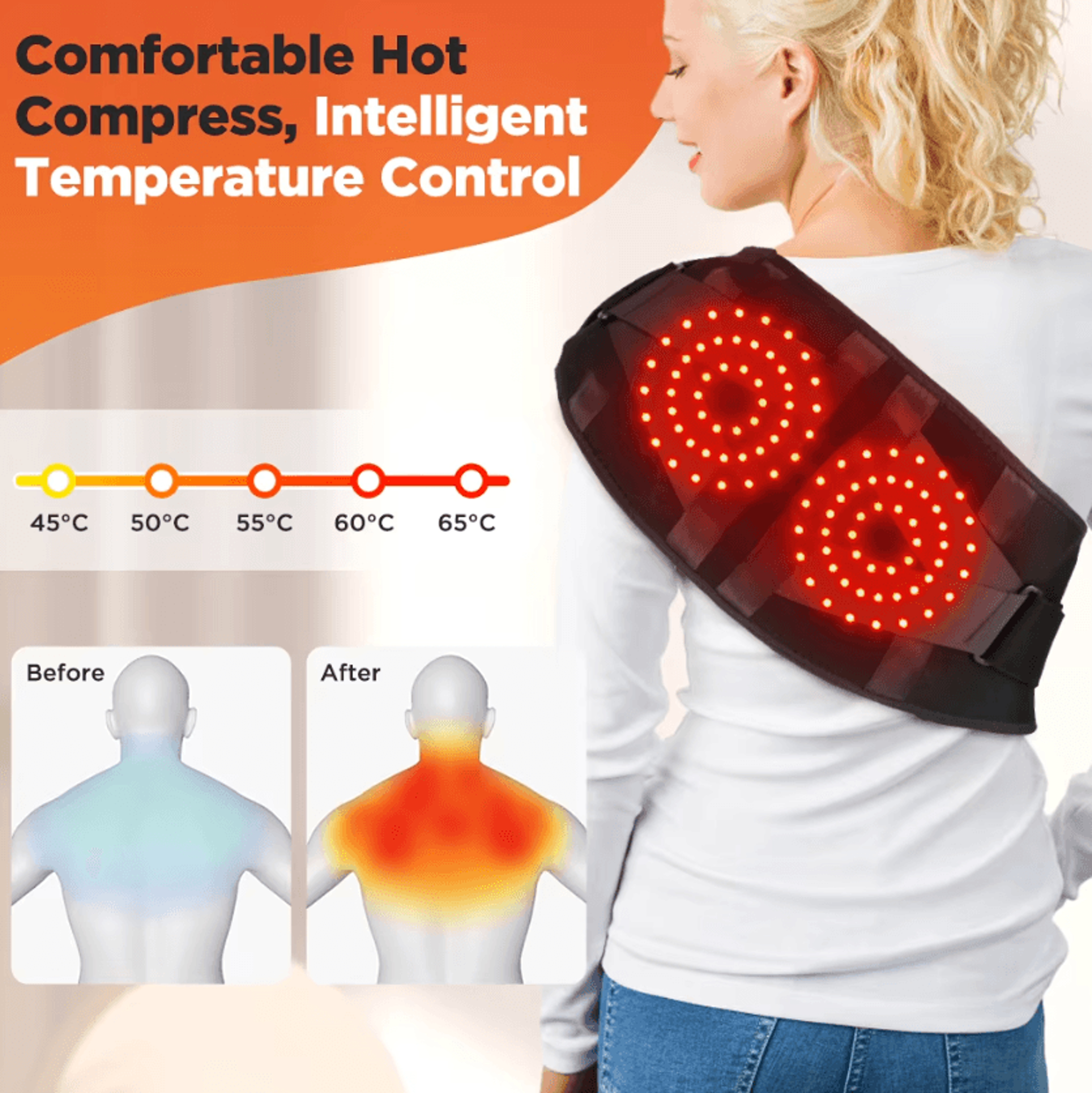 Cordless Red Light Therapy Waist Belt With Heat  Vibration Massage 1