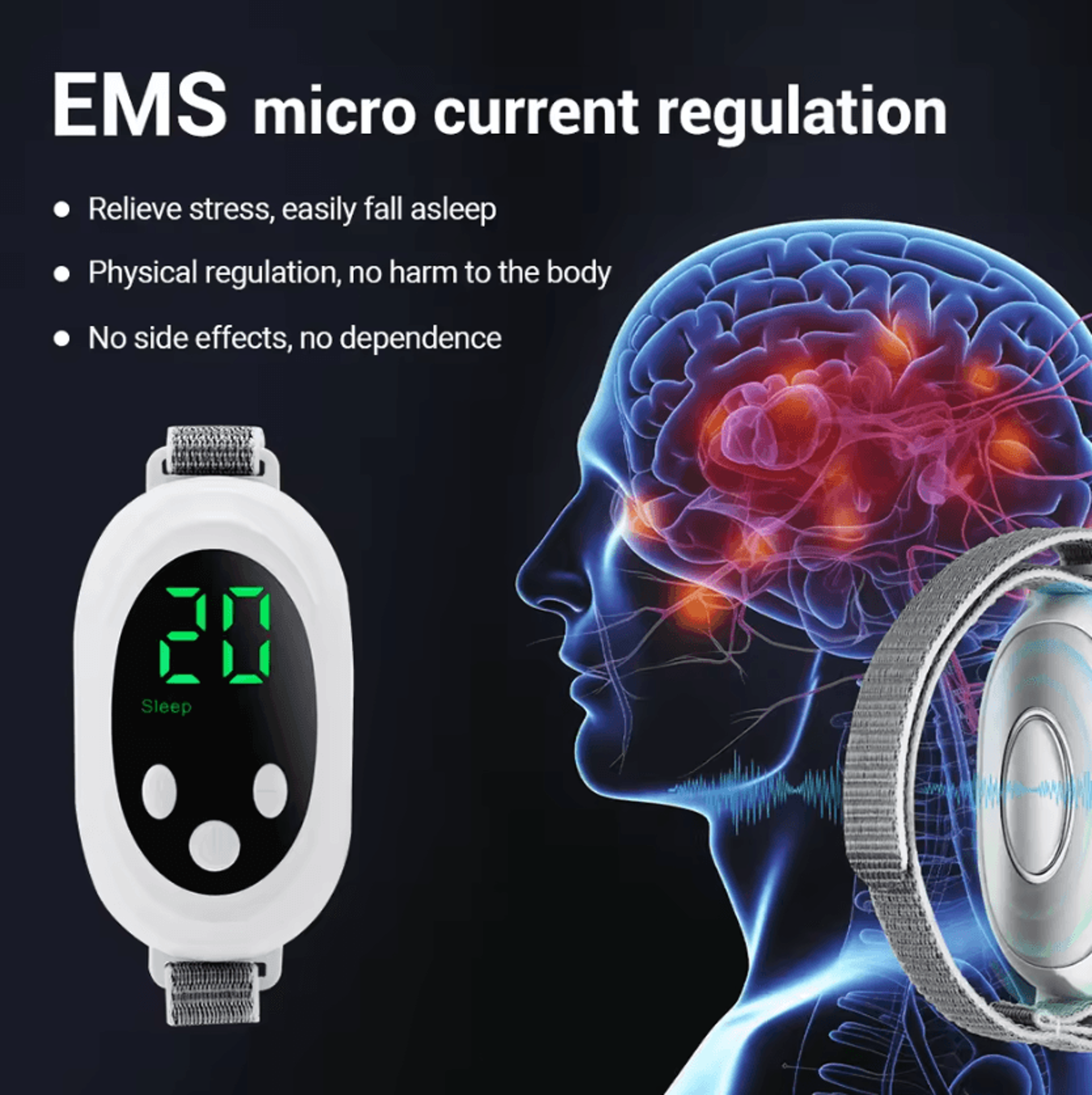 Smart Handheld Microcurrent Sleep Aid Device For Relaxation  Better Sleep 2