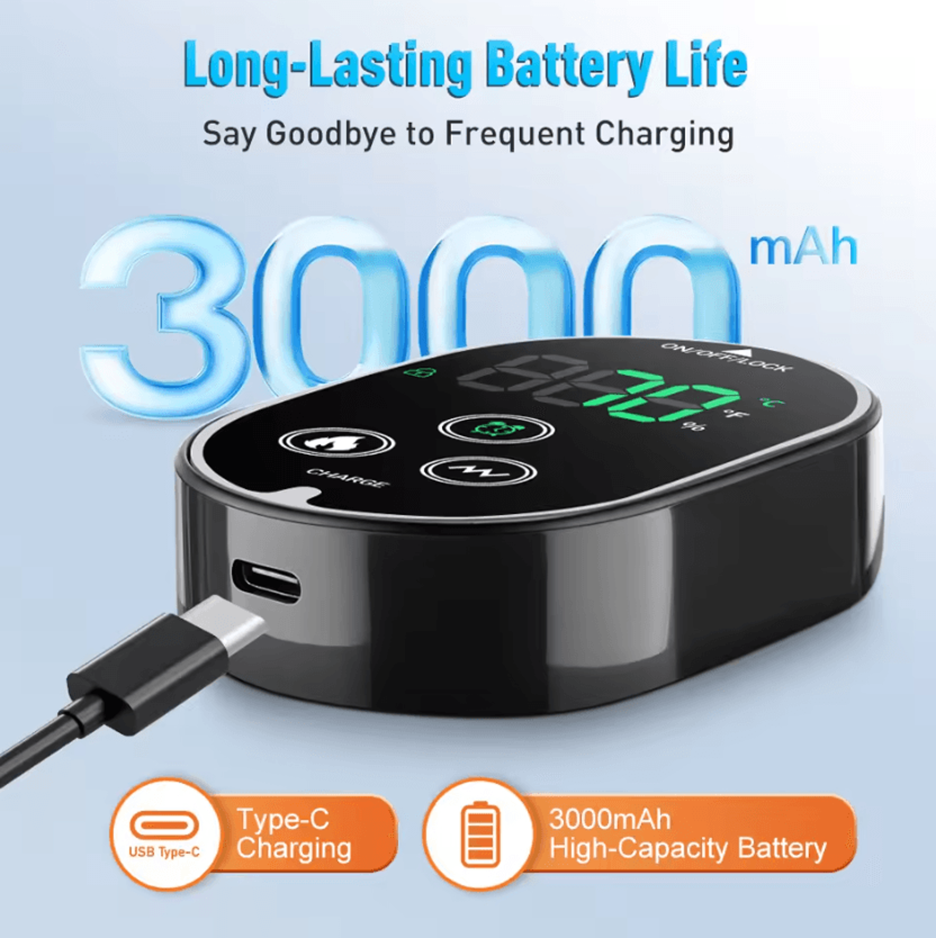 Rechargeable Foot Massager With Heat  Vibration  Heated Foot Massager For Ankle  Calf Relaxation 3