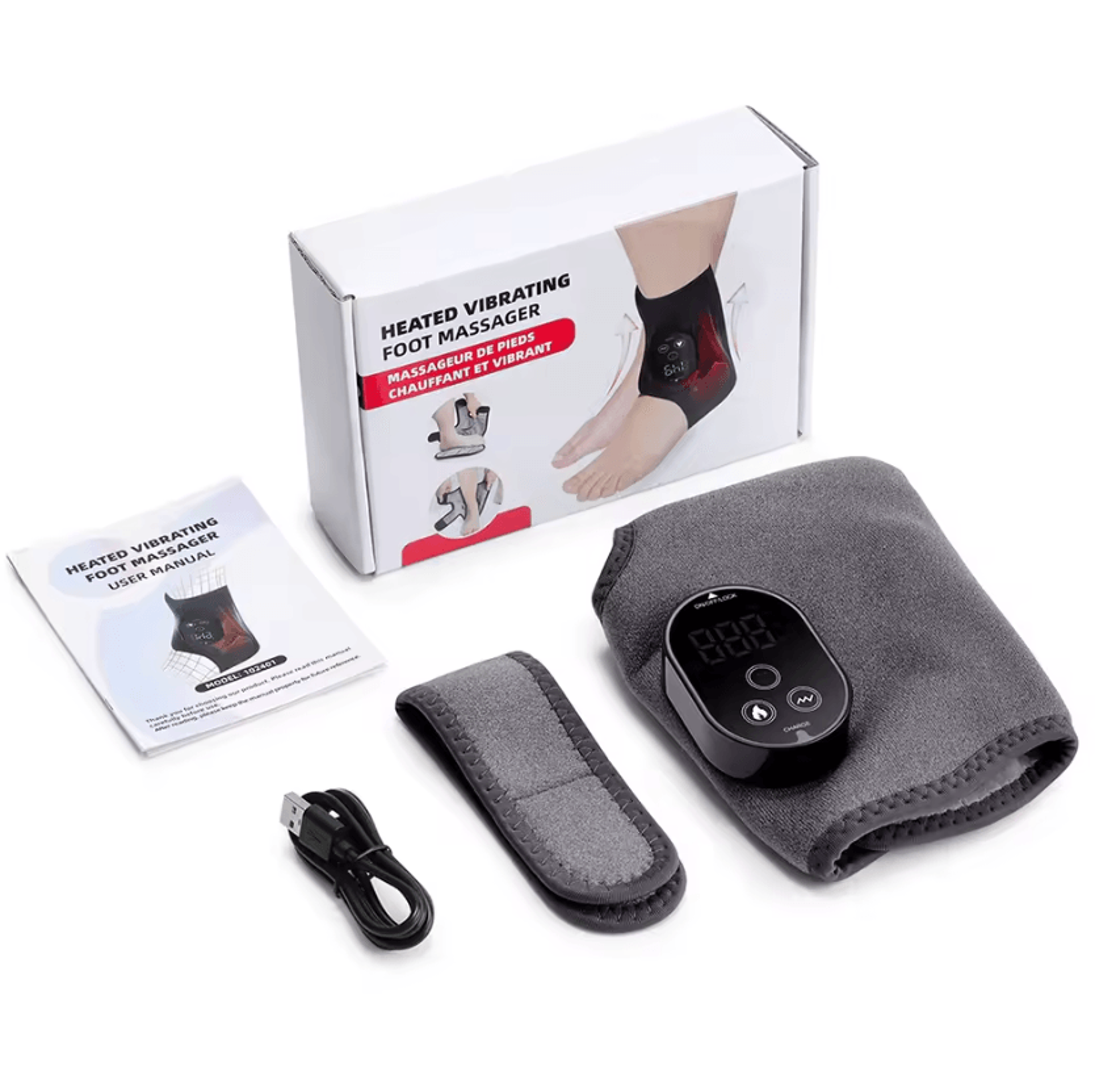 Rechargeable Foot Massager With Heat  Vibration  Heated Foot Massager For Ankle  Calf Relaxation 6