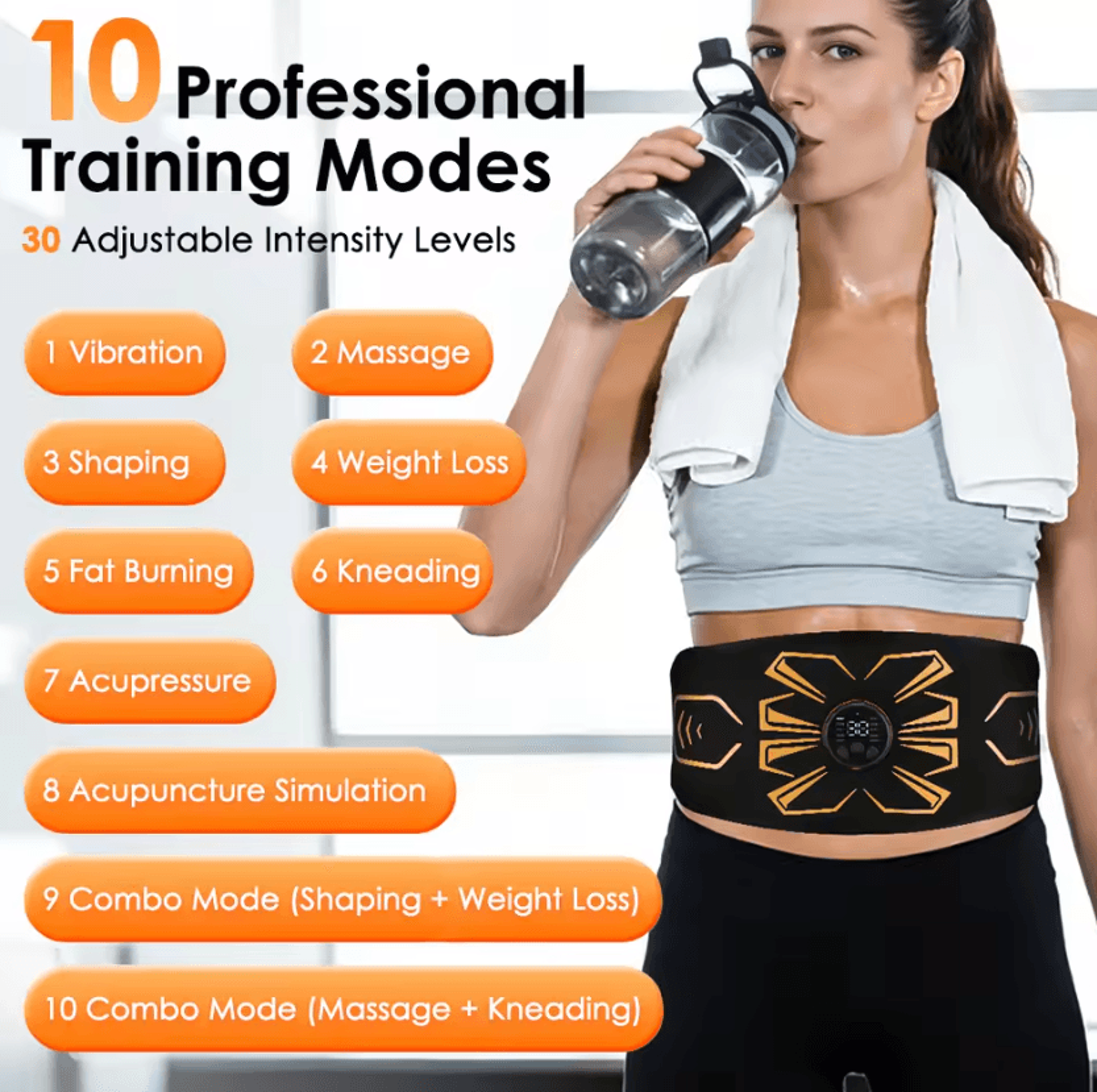 EMS Muscle Stimulator Belt  Abdominal Muscle Stimulator For Core Training  Muscle Activation 7