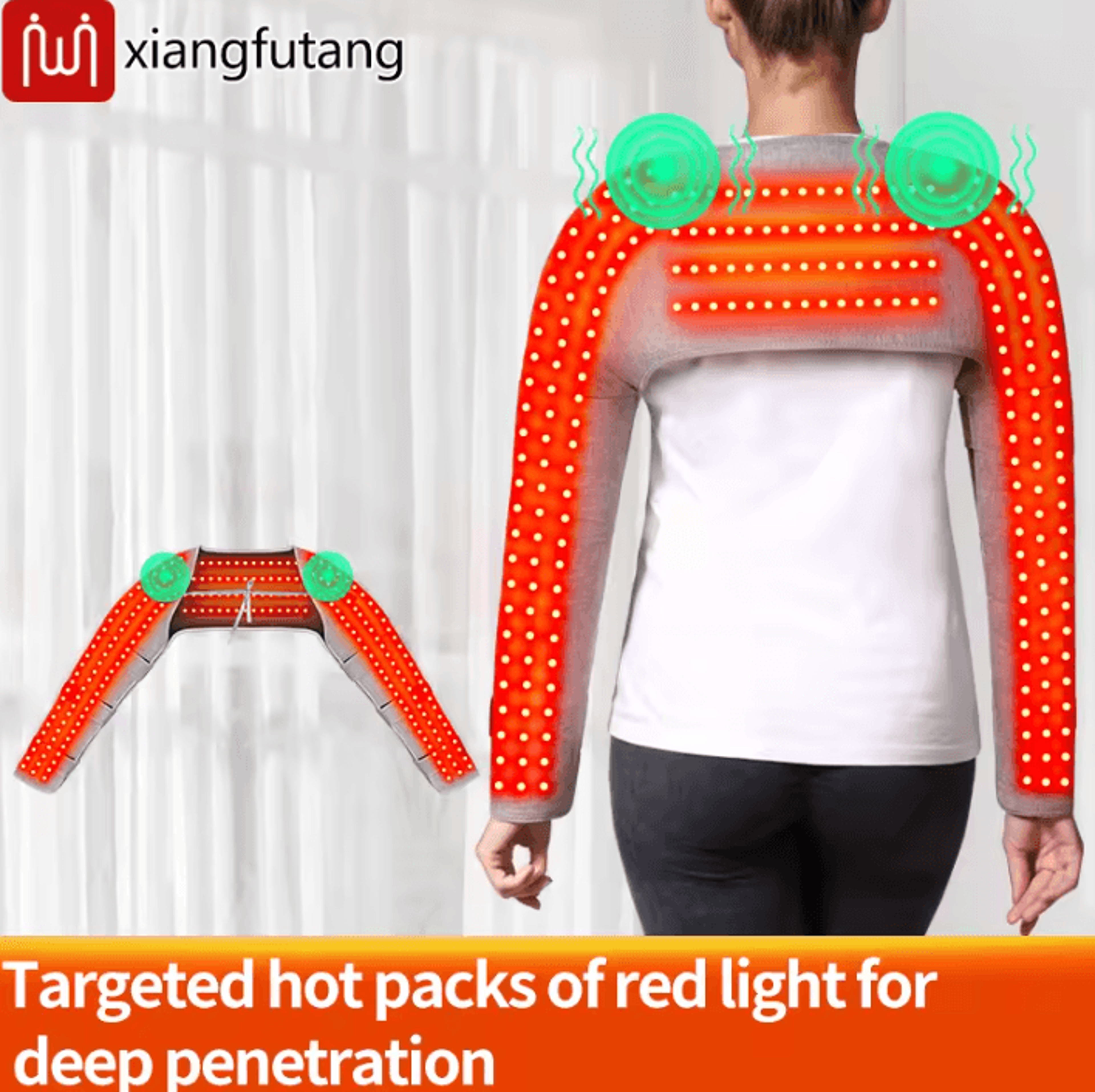 Heated Shoulder Wrap Massager  Electric Shoulder Heating Pad With Heat  Vibration For Everyday Comf 2