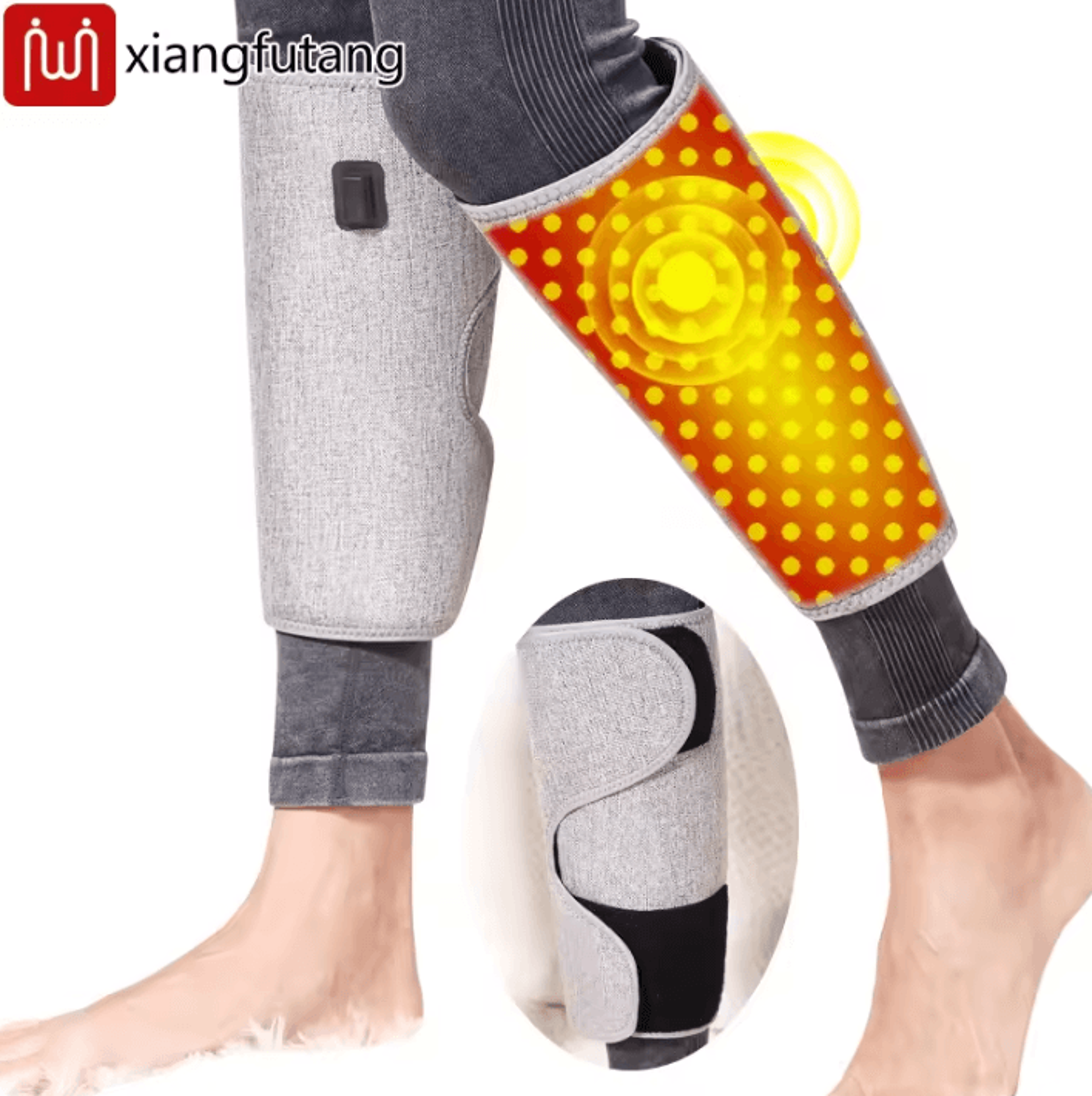 Heated Calf Massager  Electric Calf Heating Wrap With Heat  3 Vibration Modes For Everyday Leg Comf 0