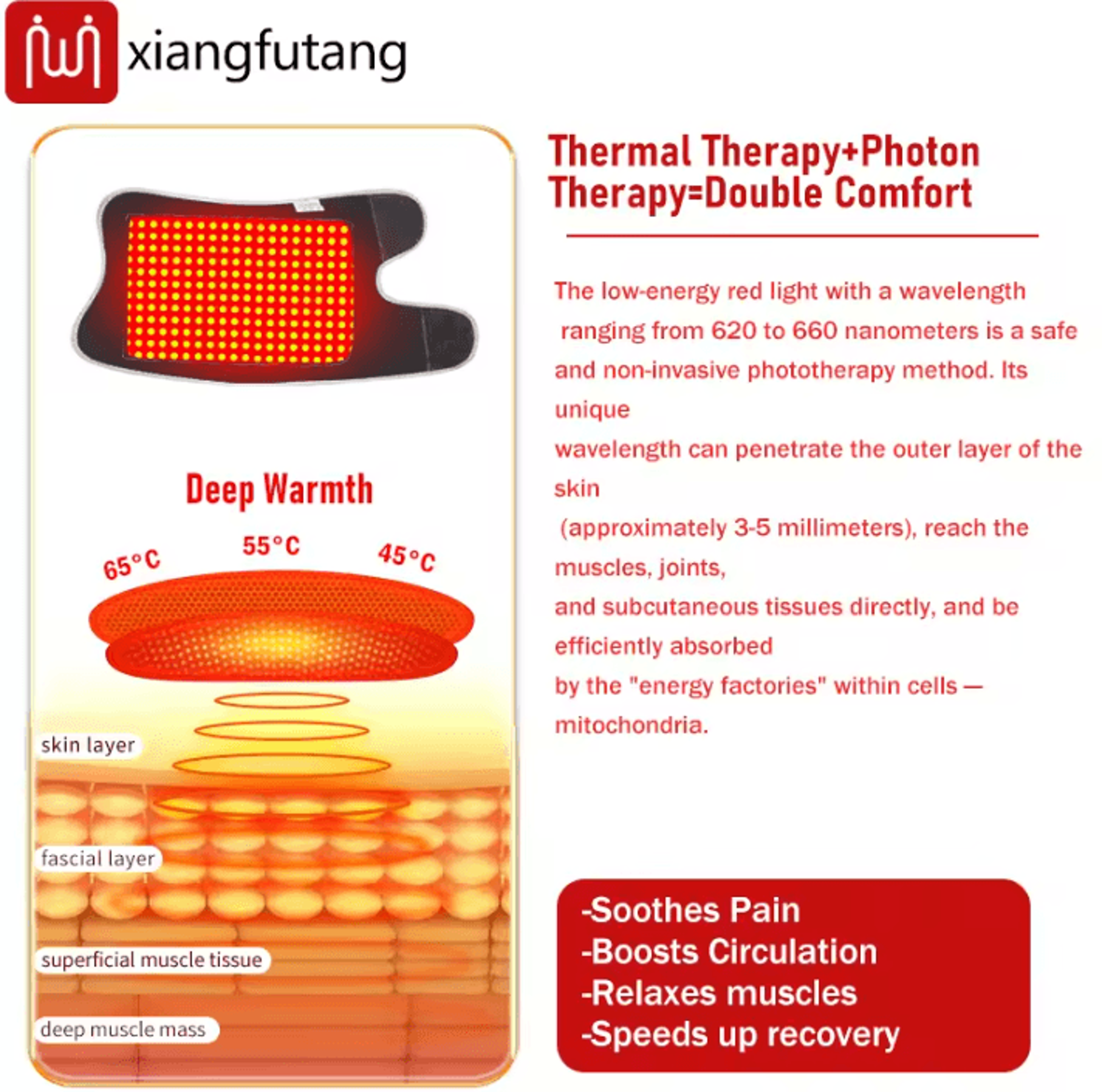 Heated Calf Massager  Electric Calf Heating Wrap With Heat  3 Vibration Modes For Everyday Leg Comf 1