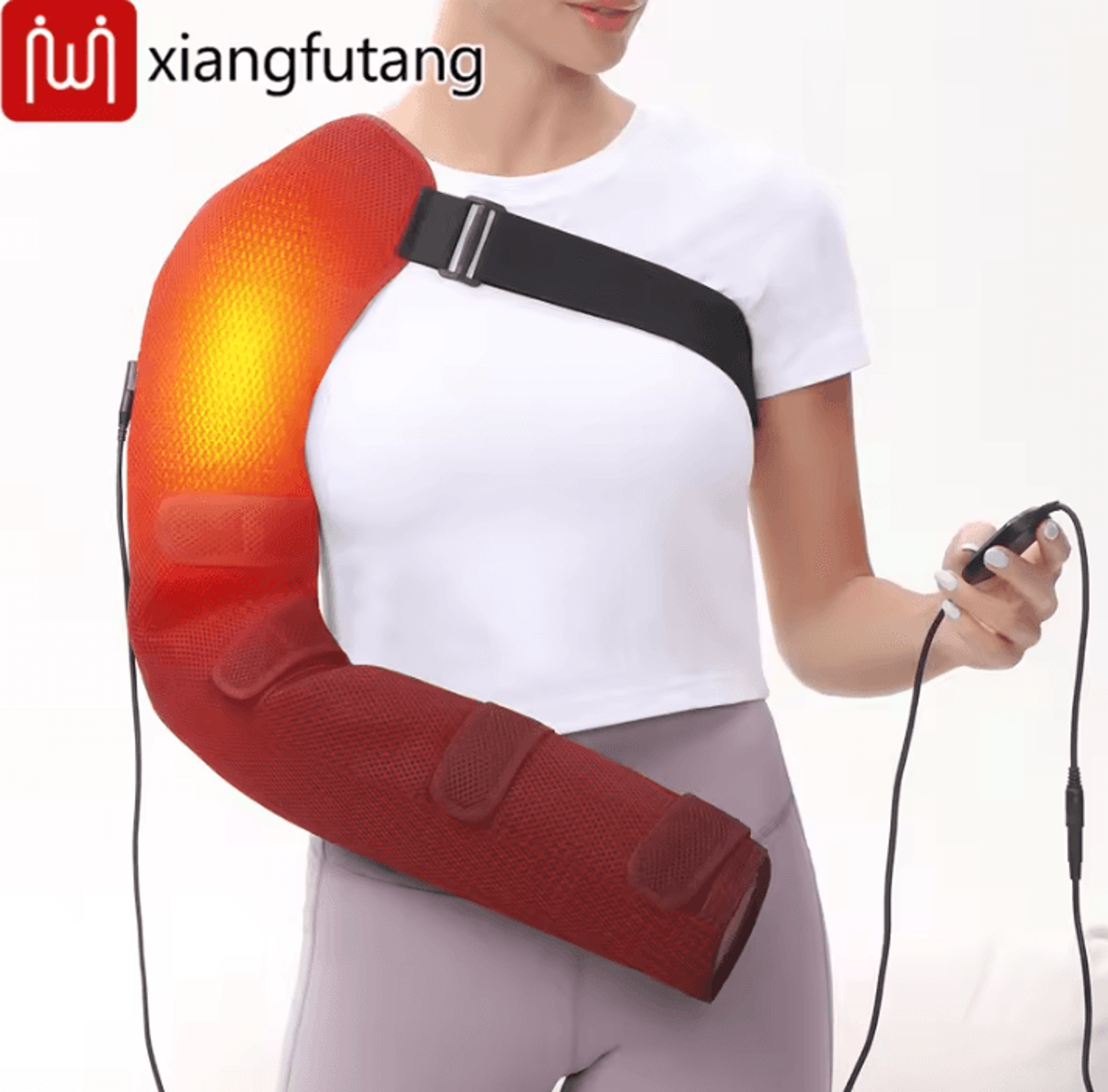 Ultra Long Heated Arm Wrap With Vibration Massager For Shoulder Elbow  Wrist Relief 0
