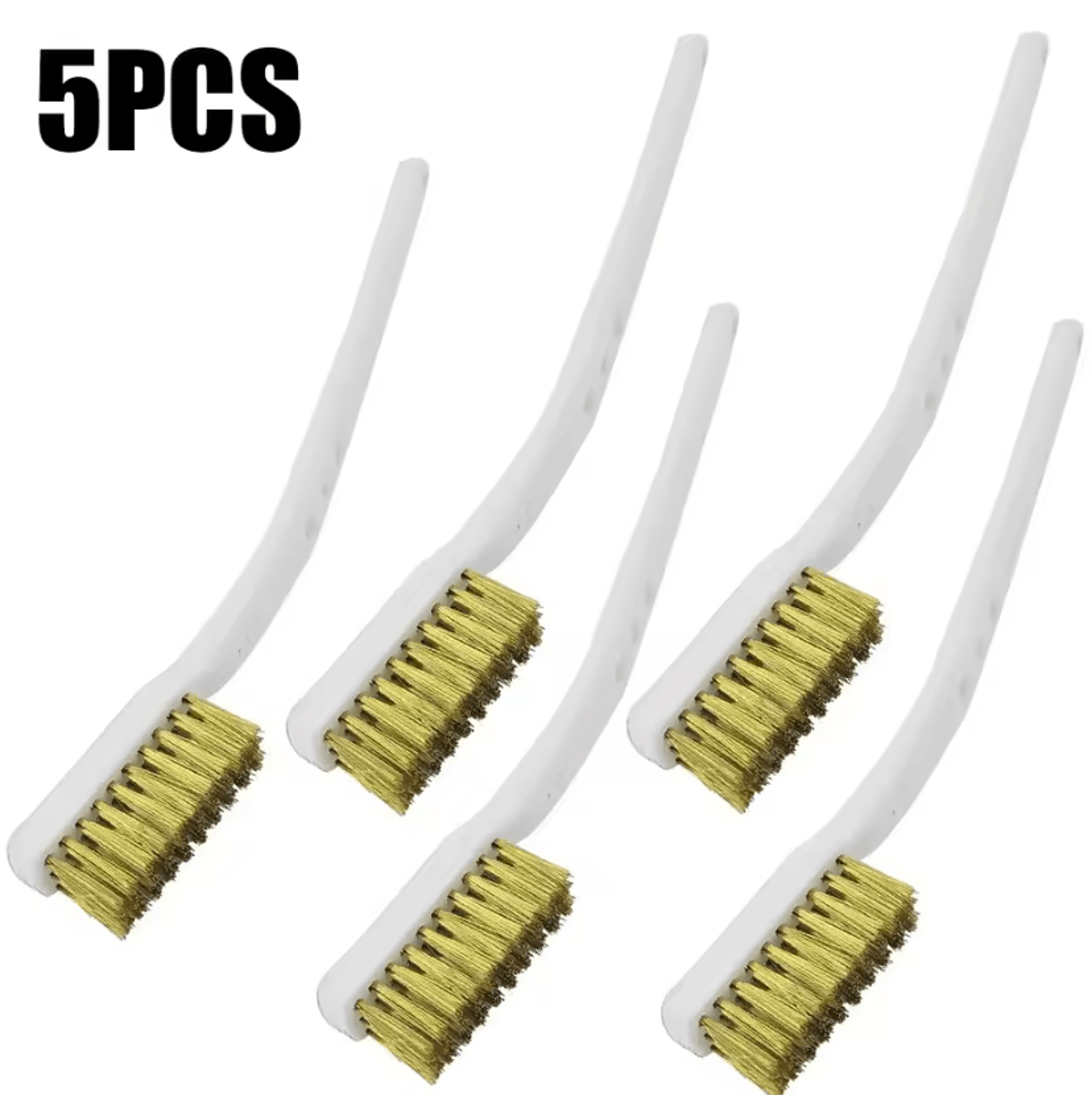 5Piece 175mm Brass Wire Brush Set For Rust Paint  Metal Cleaning 0