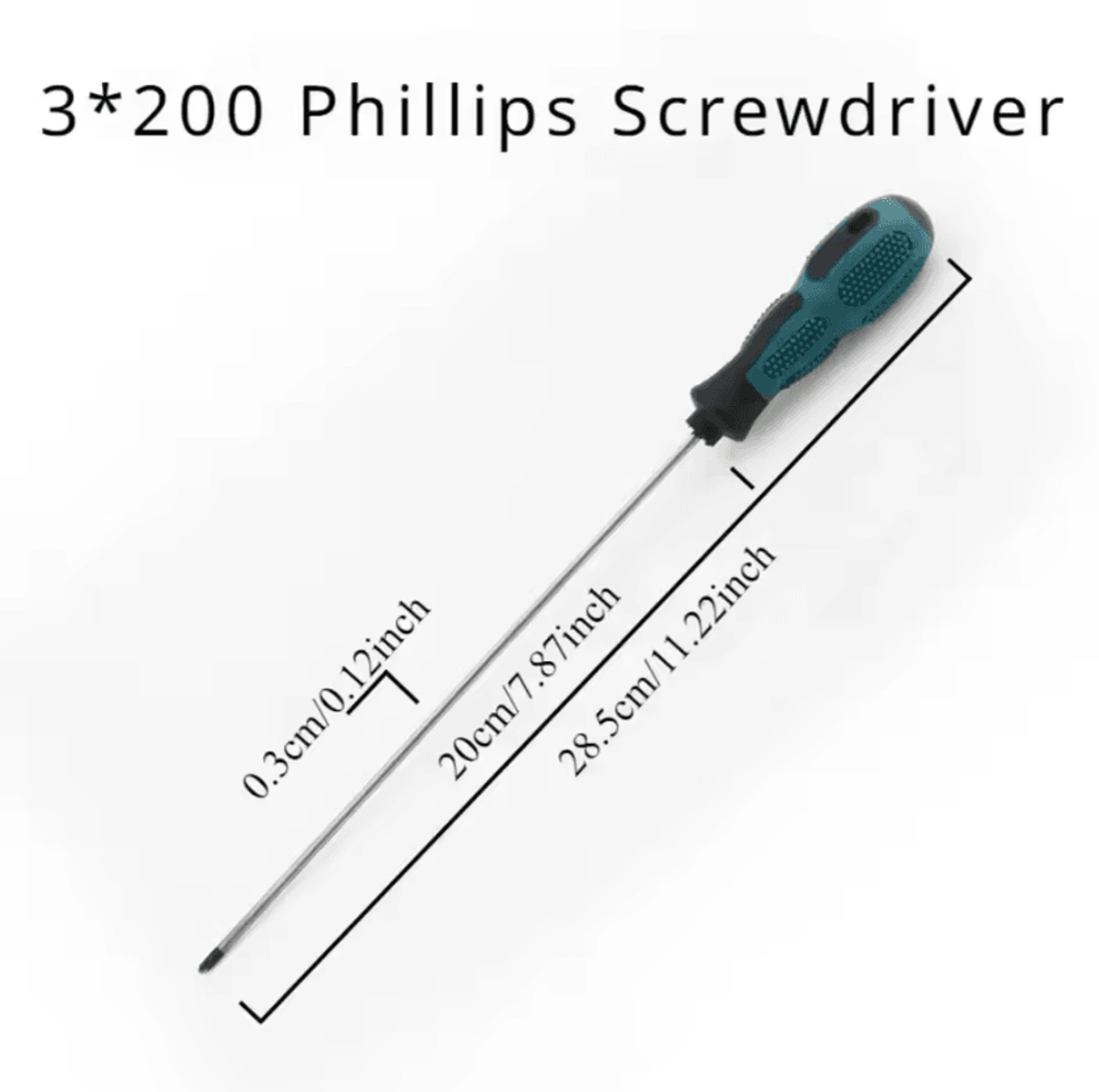 Long Magnetic Slotted  Phillips Screwdriver With Rubber Grip 8