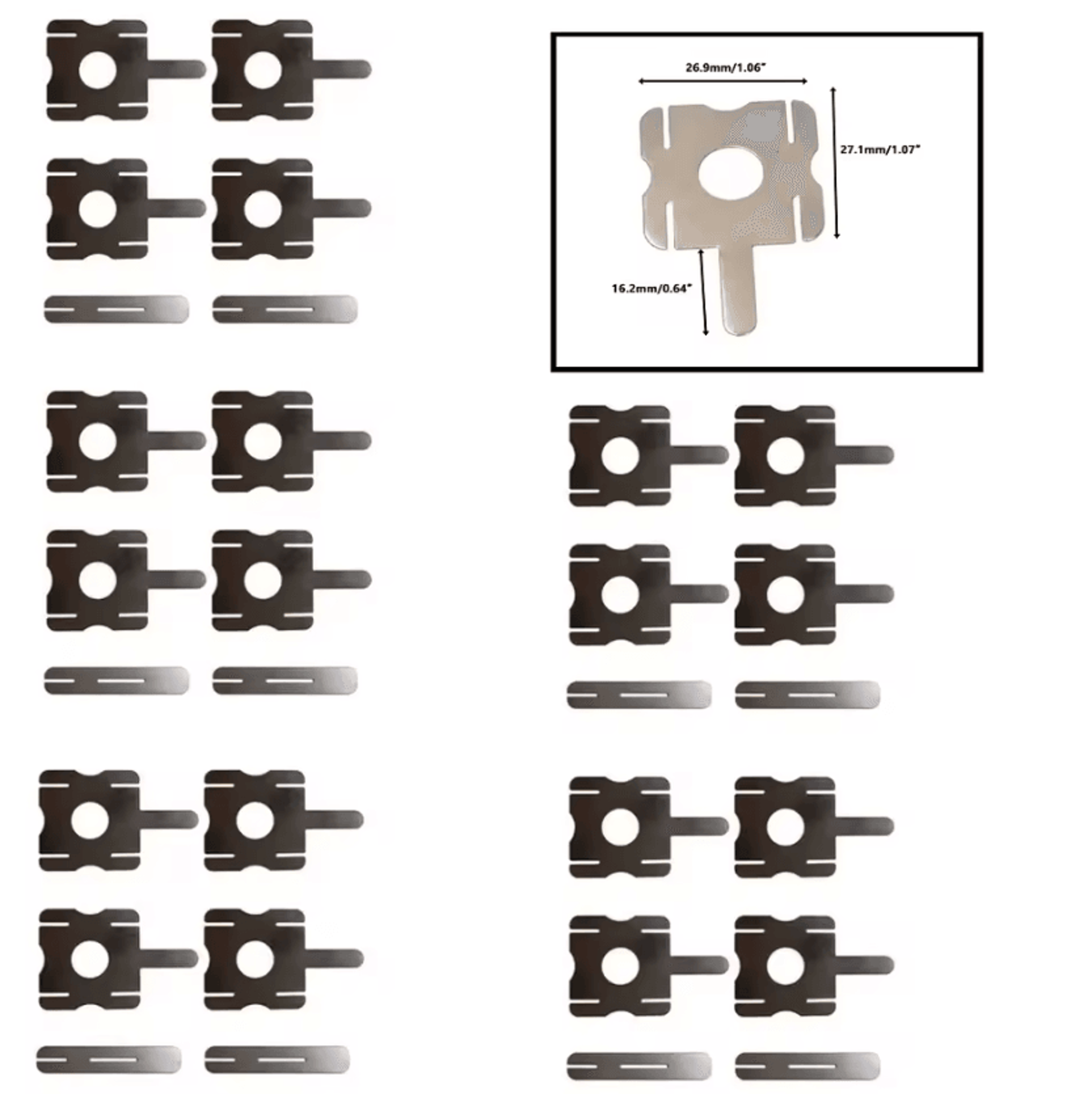 30Piece Nickel Plated Battery Spot Welding Plates For 18650 Battery Packs 1