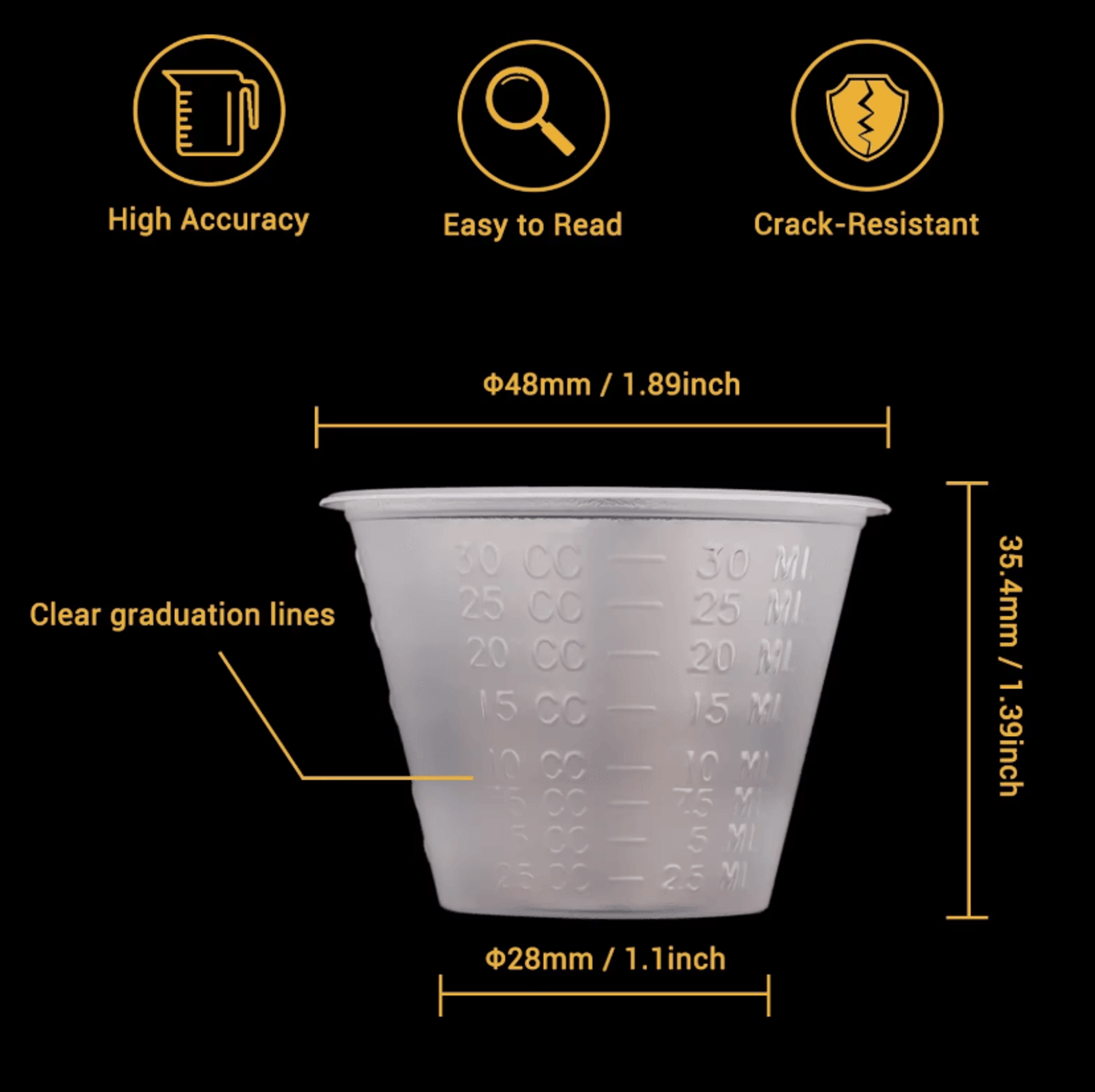 100Piece 30ml Graduated Plastic Mixing Cups For Airbrush  DIY Project 4