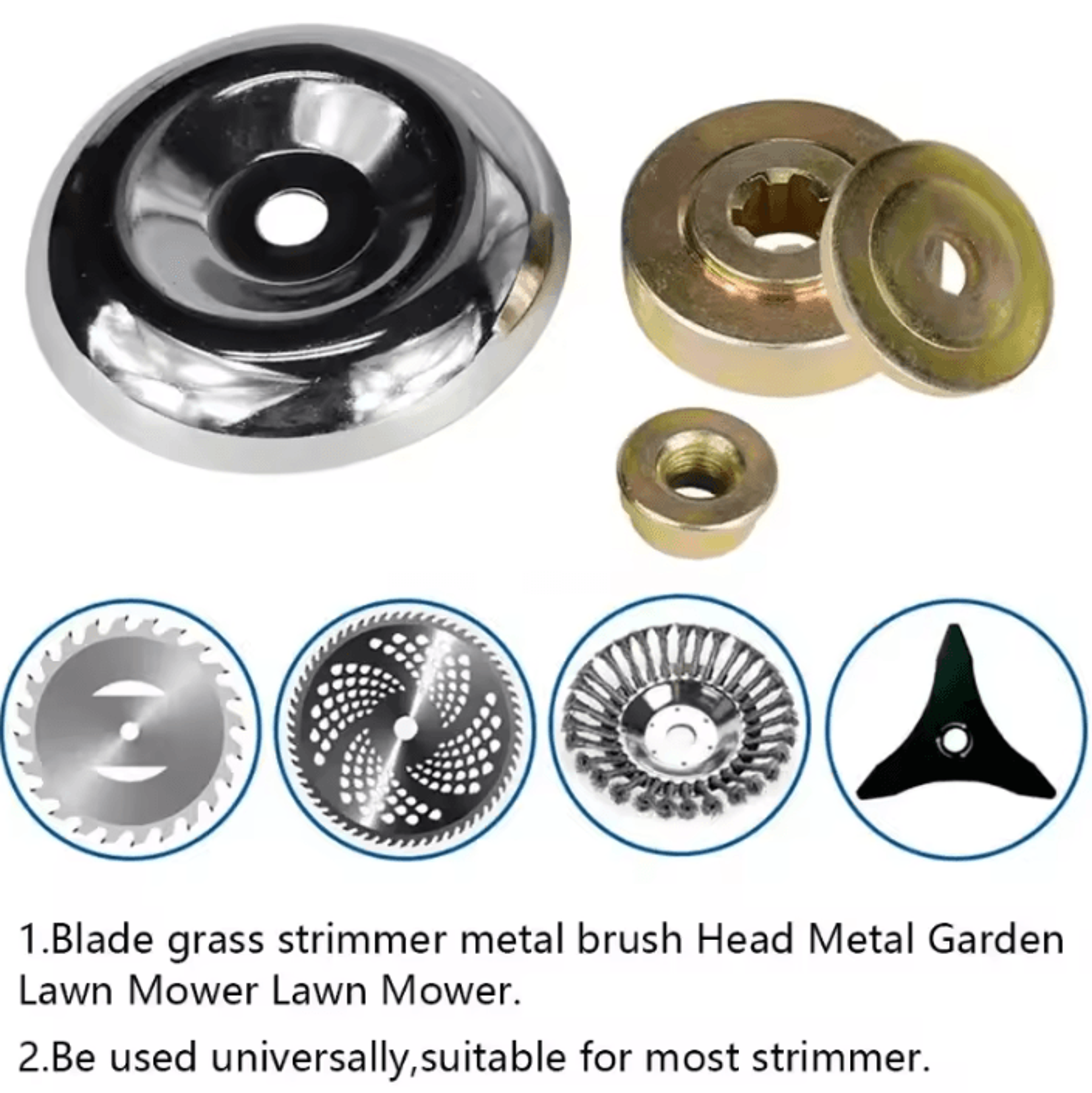 Universal Lawn Mower Trimmer Head Adapter Nut Fixing Kit 2