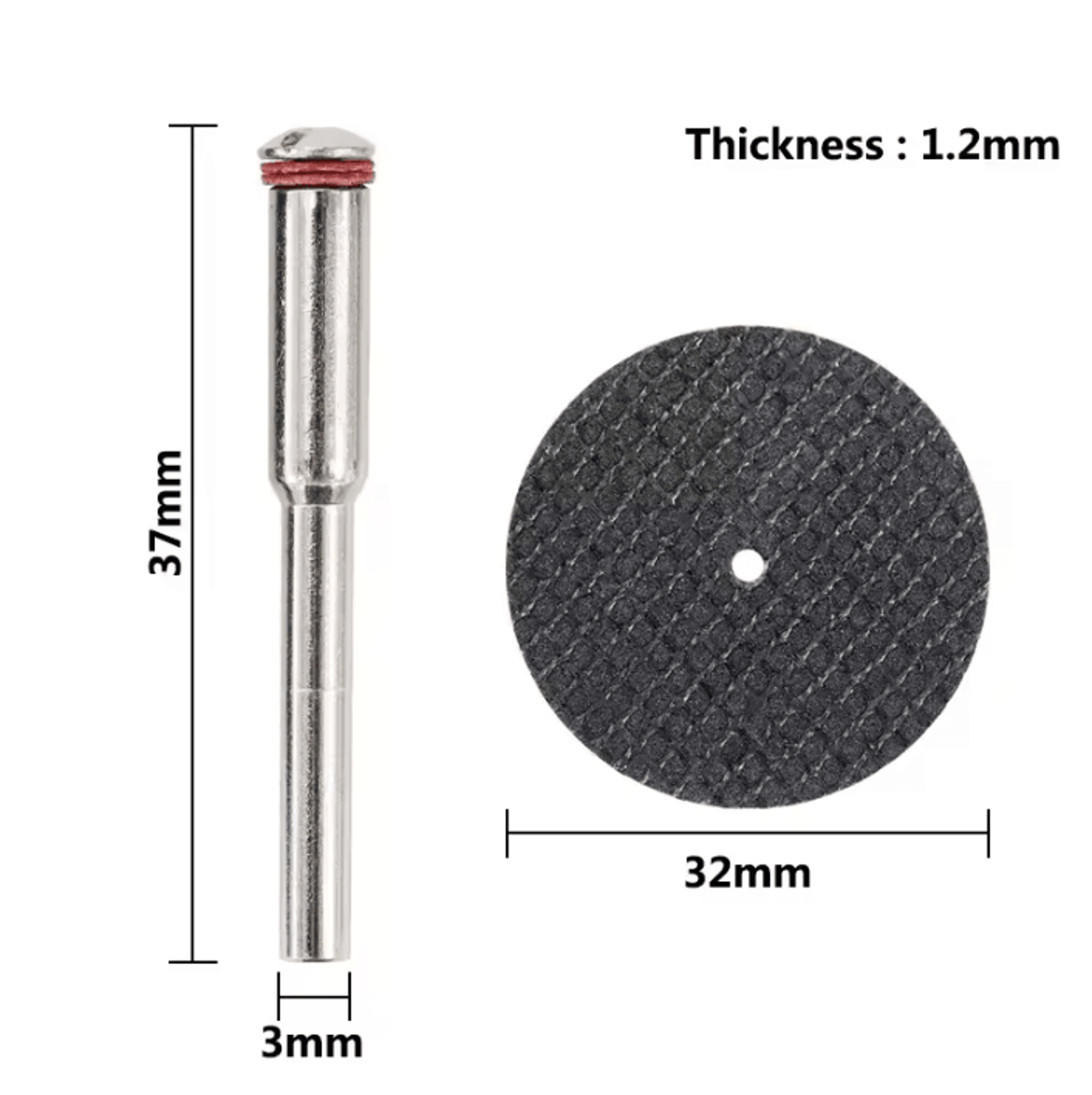 32mm Abrasive Cutting Discs With Mandrels For Rotary Tools Metal Cutting Set 2