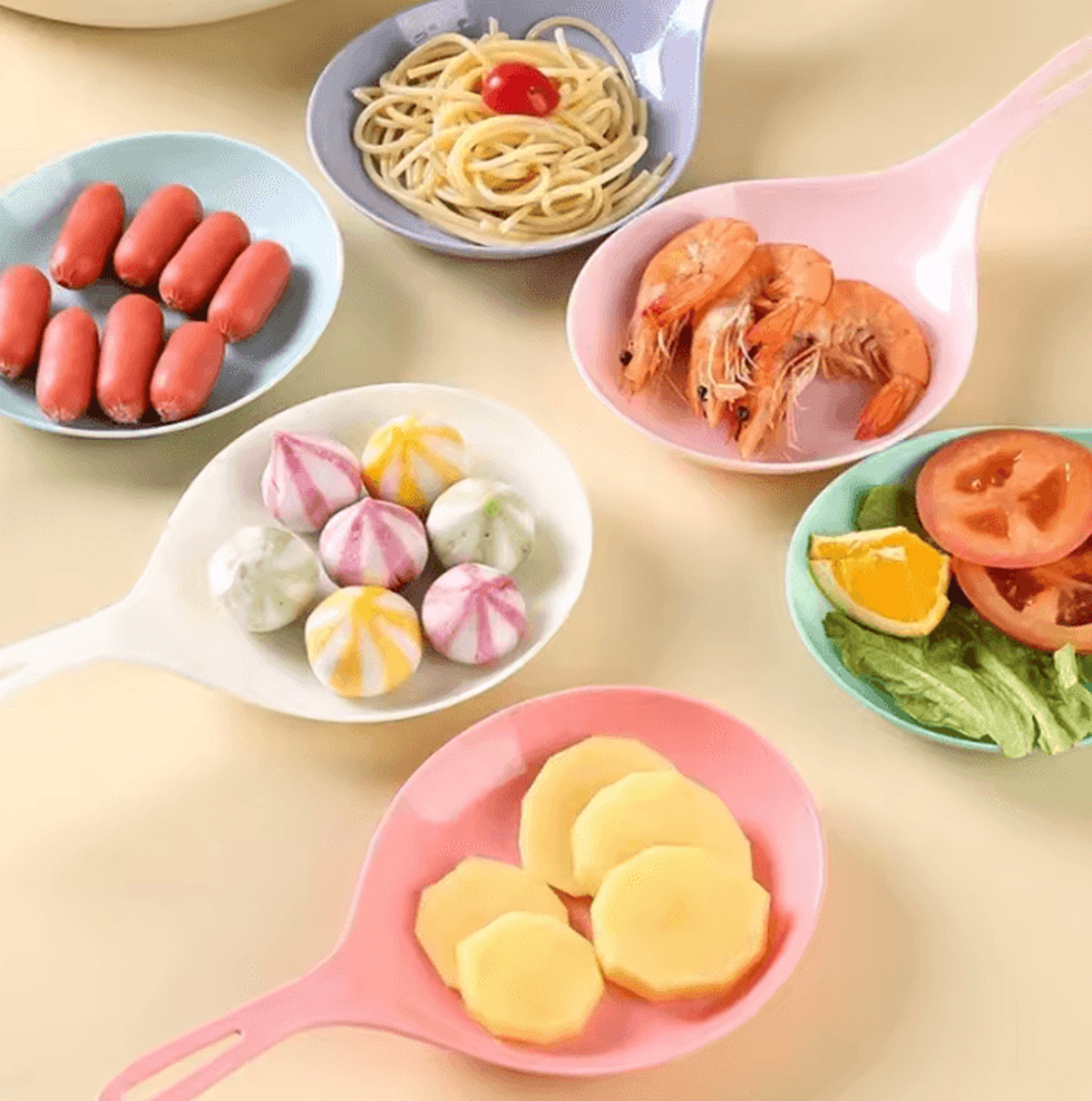 Korean Style Handheld Snack Plate With Handle Serving Tray 0