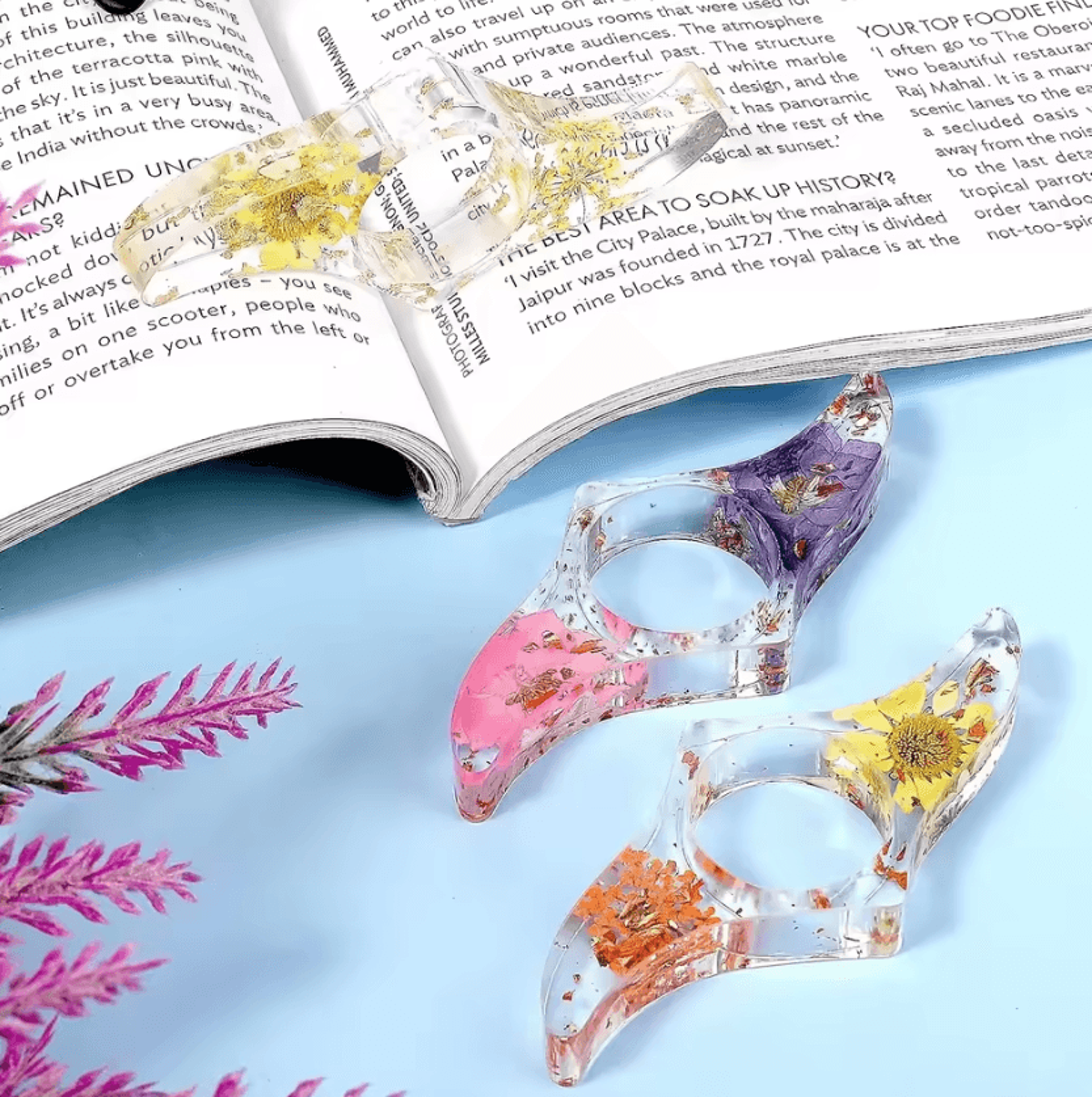 Resin Thumb Page Holder Bookmark OneHand Reading Aid 0