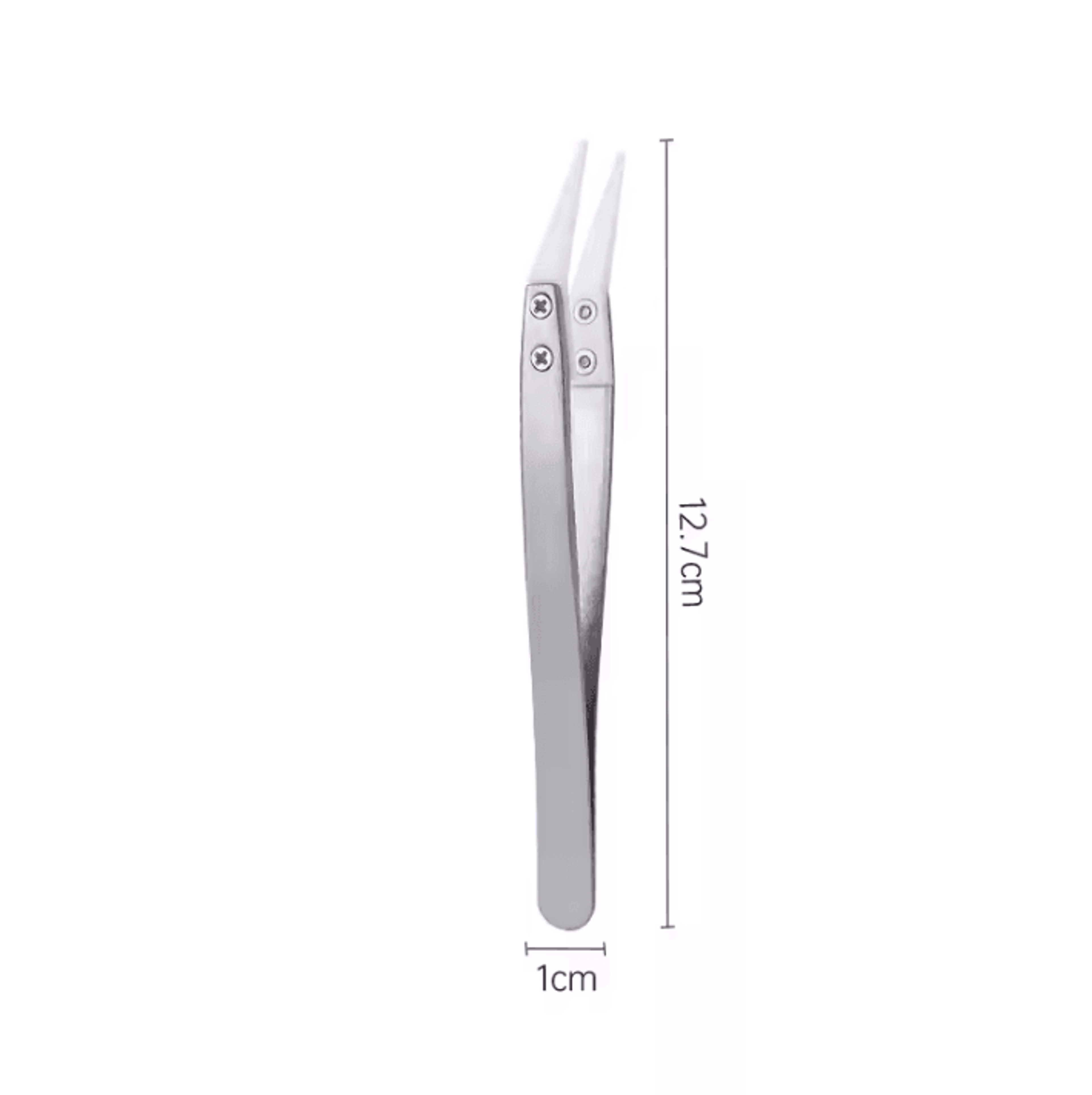 Ceramic Tip Precision Soldering Tweezers Heat Resistant Stainless Steel 4