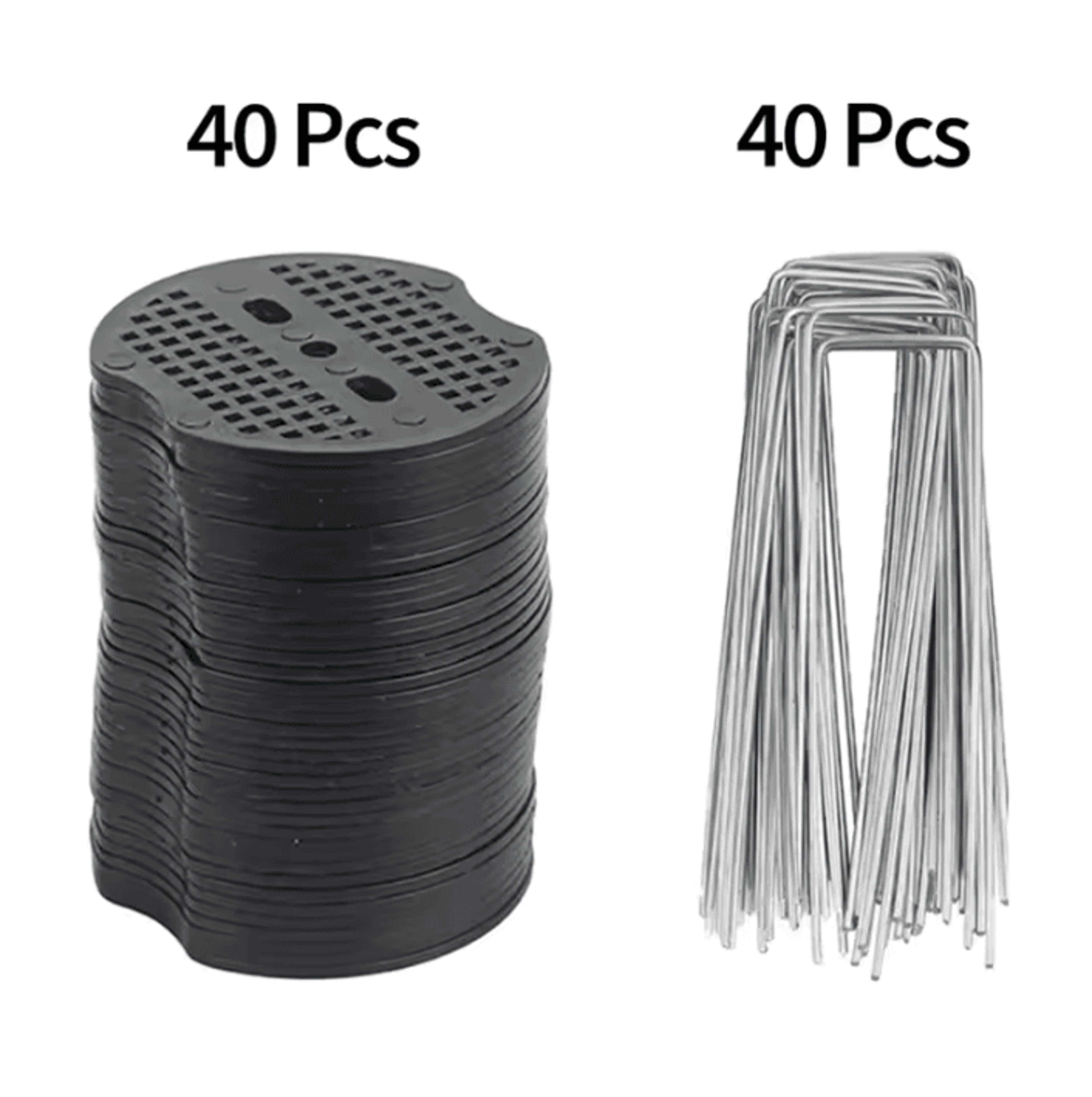 UShaped Garden Ground Pegs With Buffer Washers 40 Or 80 Pack 6