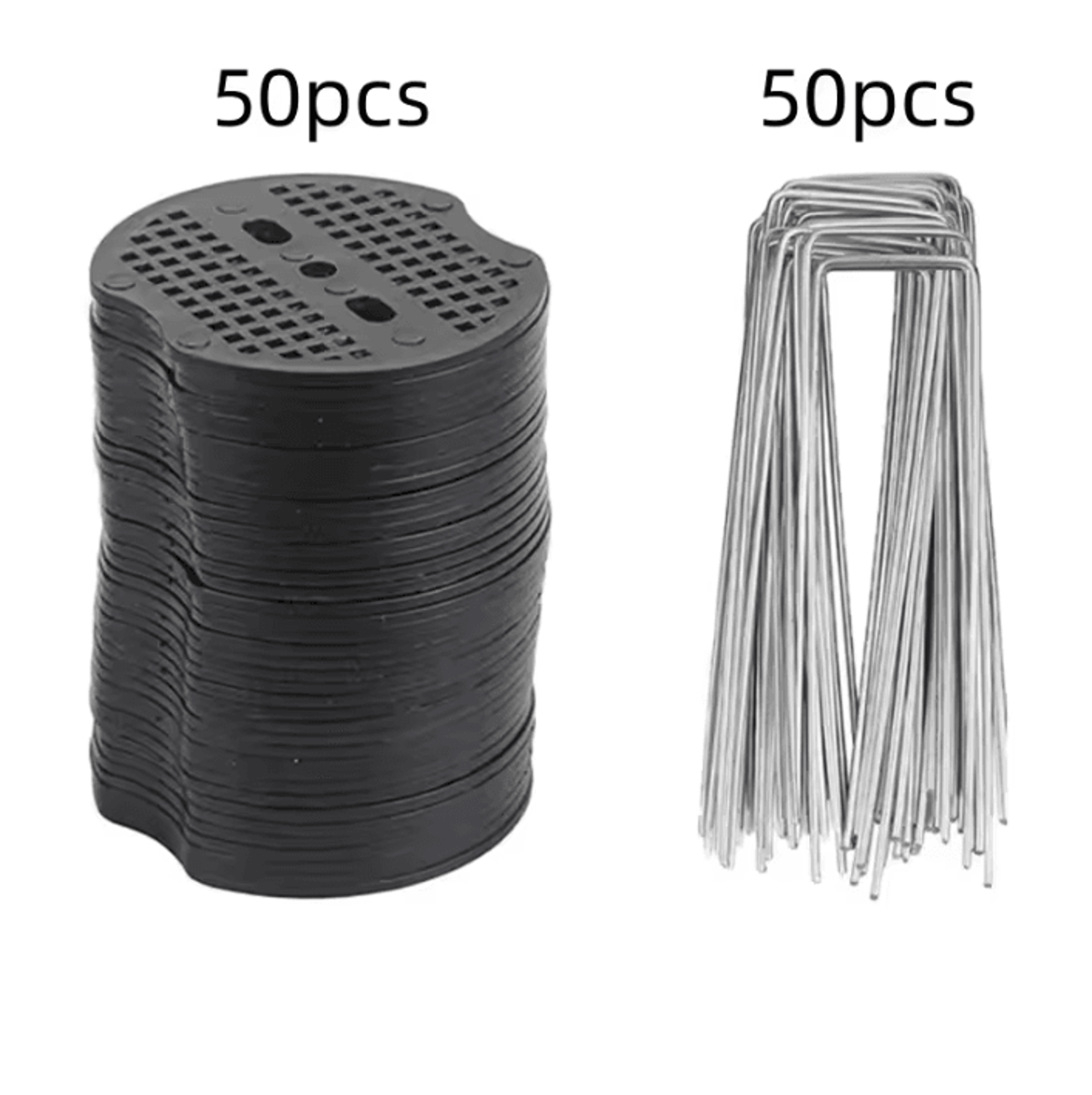 UShaped Garden Ground Pegs With Buffer Washers 40 Or 80 Pack 7