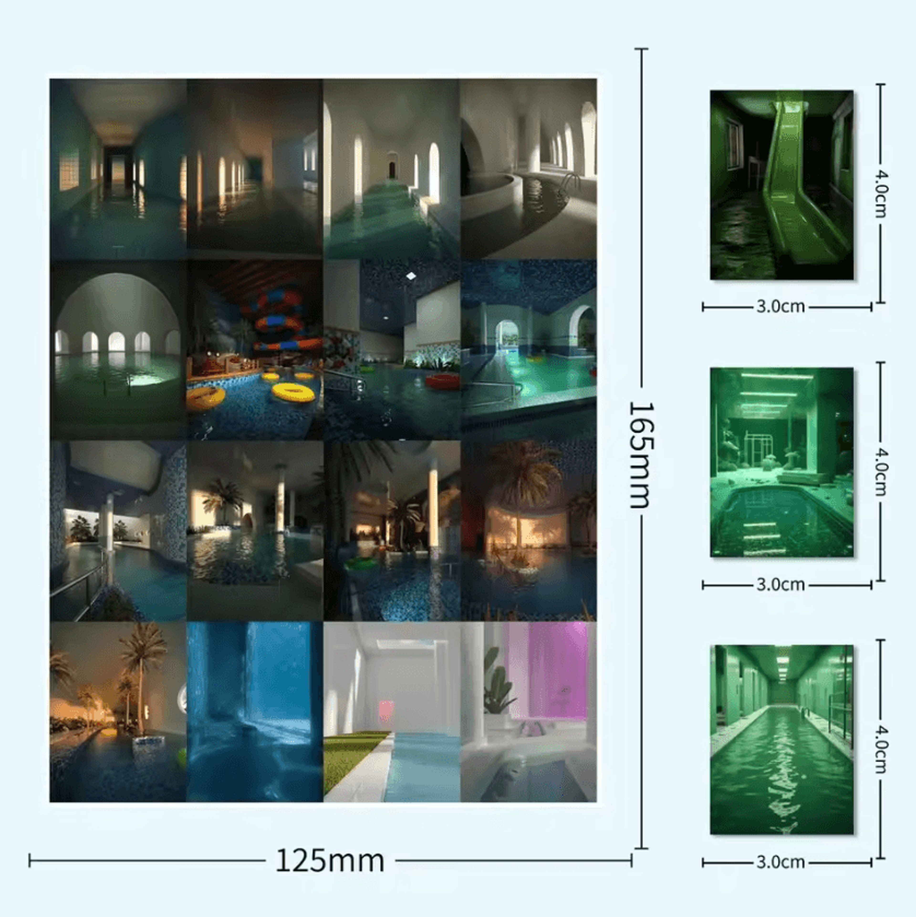 60Piece Poolcore Dreamcore Liminal Space Retro Sticker Pack 4